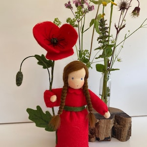 Poppy Flower Child Waldorf Art