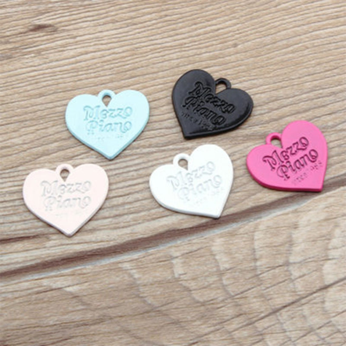 10pcs Heart Enamel Charms Pendants for Jewelry Making DIY Etsy