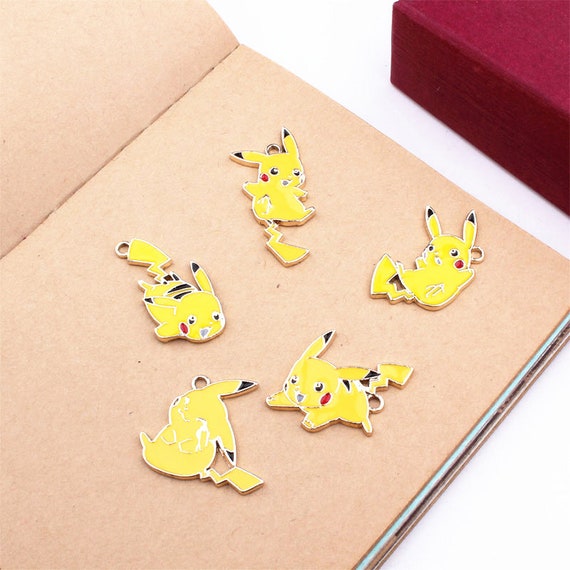 Pikachu Pokemon GO DIY Bracelet Accessory Charm Gold Chain Cartoon