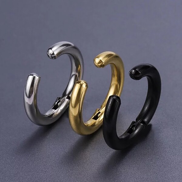 minimalism Clip On Hoop Earrings Non Pierced Ears Hoops for Women Girls