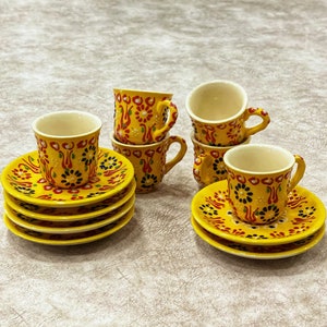 Cute Espresso Cups Ceramic Coffee Services Beautiful Breakfast Cups  Reusable Afternoon Tea Taza Ceramica Cup and Saucer Set