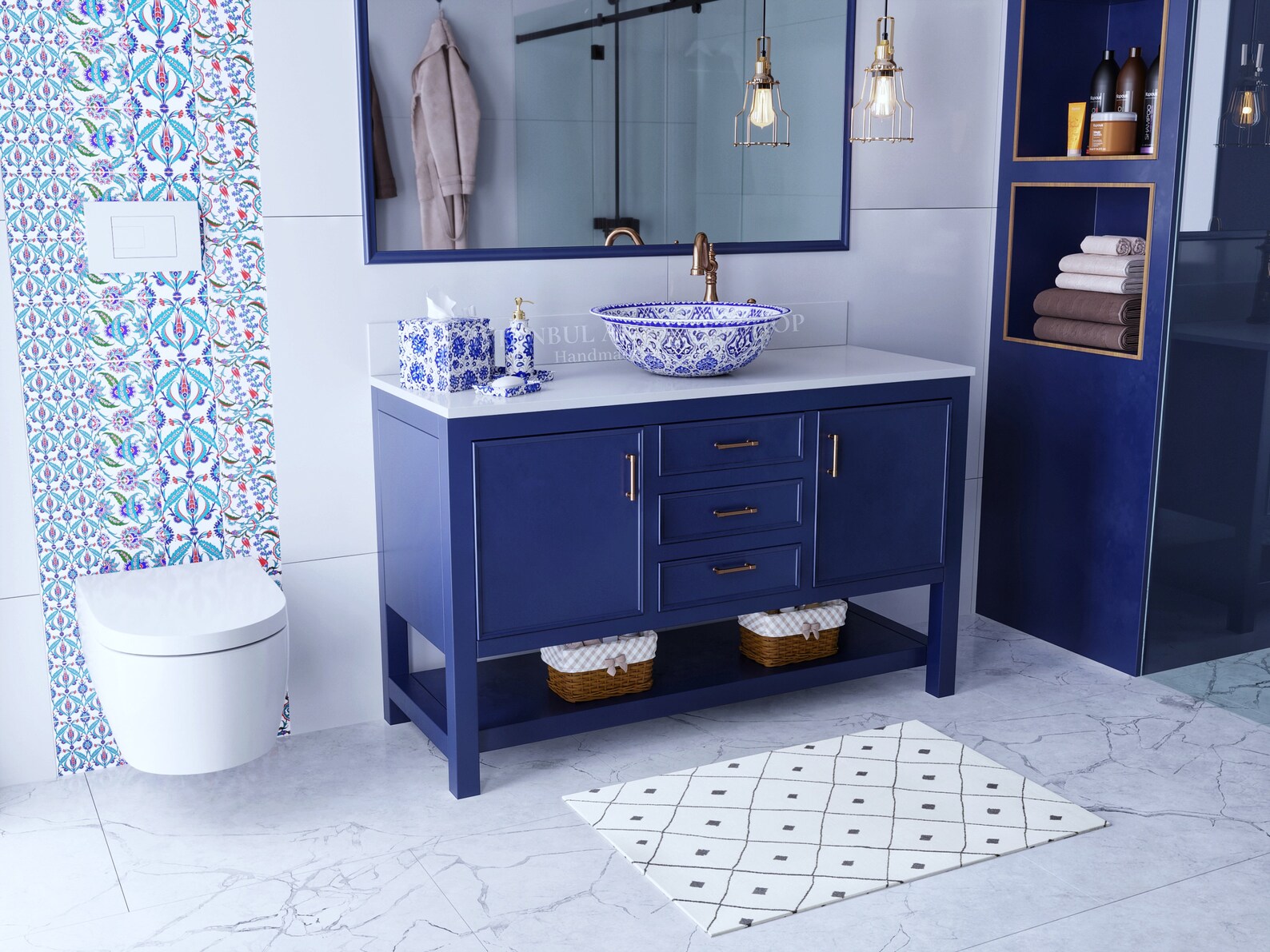 10'' 18'' Turkish Ceramic Bathroom Vanity Etsy