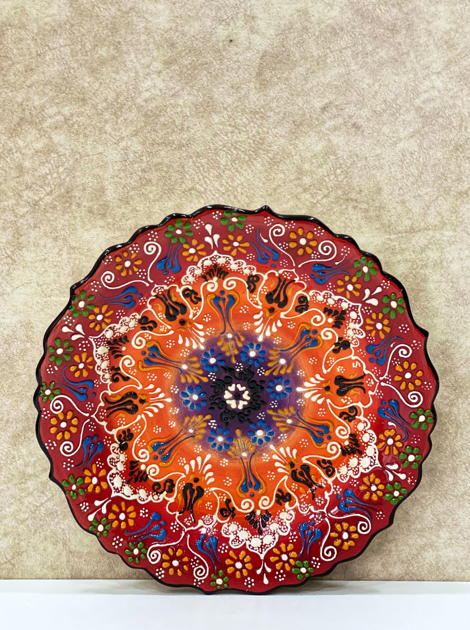 12'' Turkish Wall Plate Colourful Wall Decor Etsy