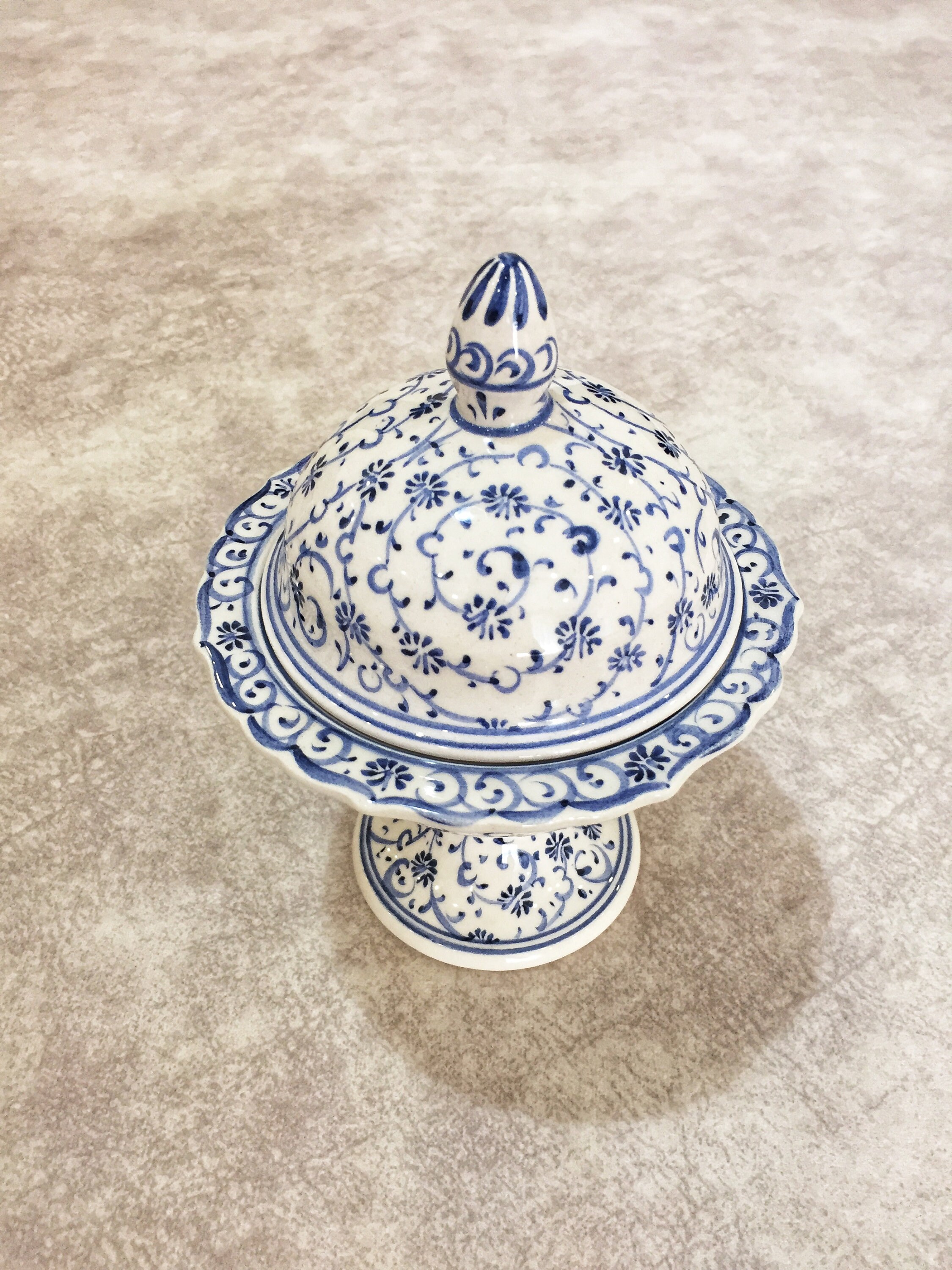 15 Cm Turkish Sugar Bowl With Lid Turkish Ceramic Bowl Sugar Etsy