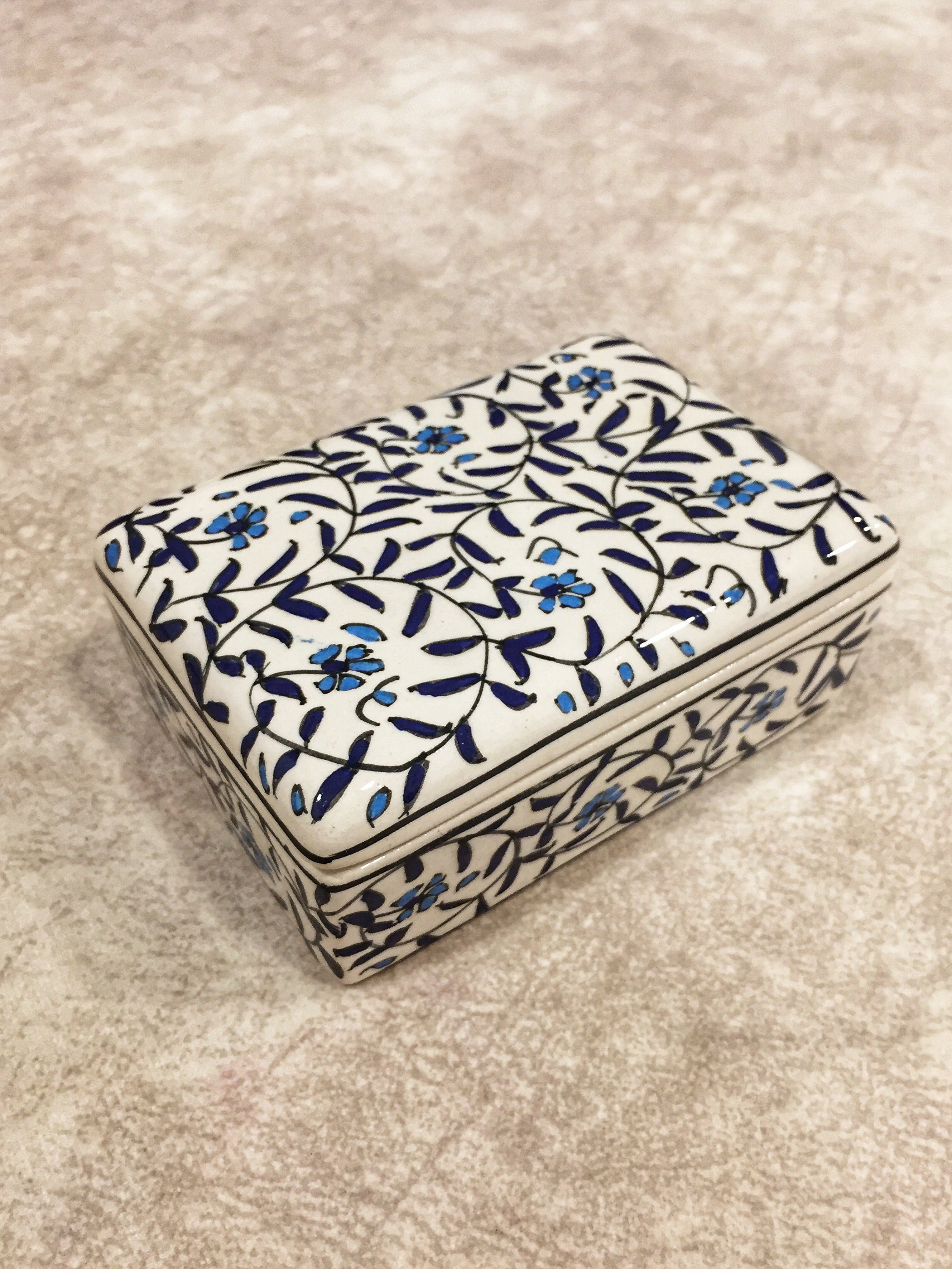 Turkish Ceramic Jewelry Box With Lidded Decorative Ceramic - Etsy