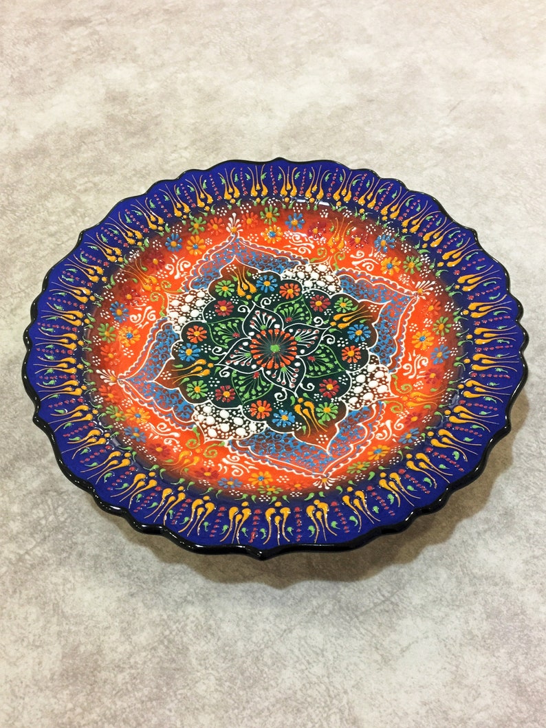 Handmade Ceramic Wall Plate 12''Pottery Hanging Etsy