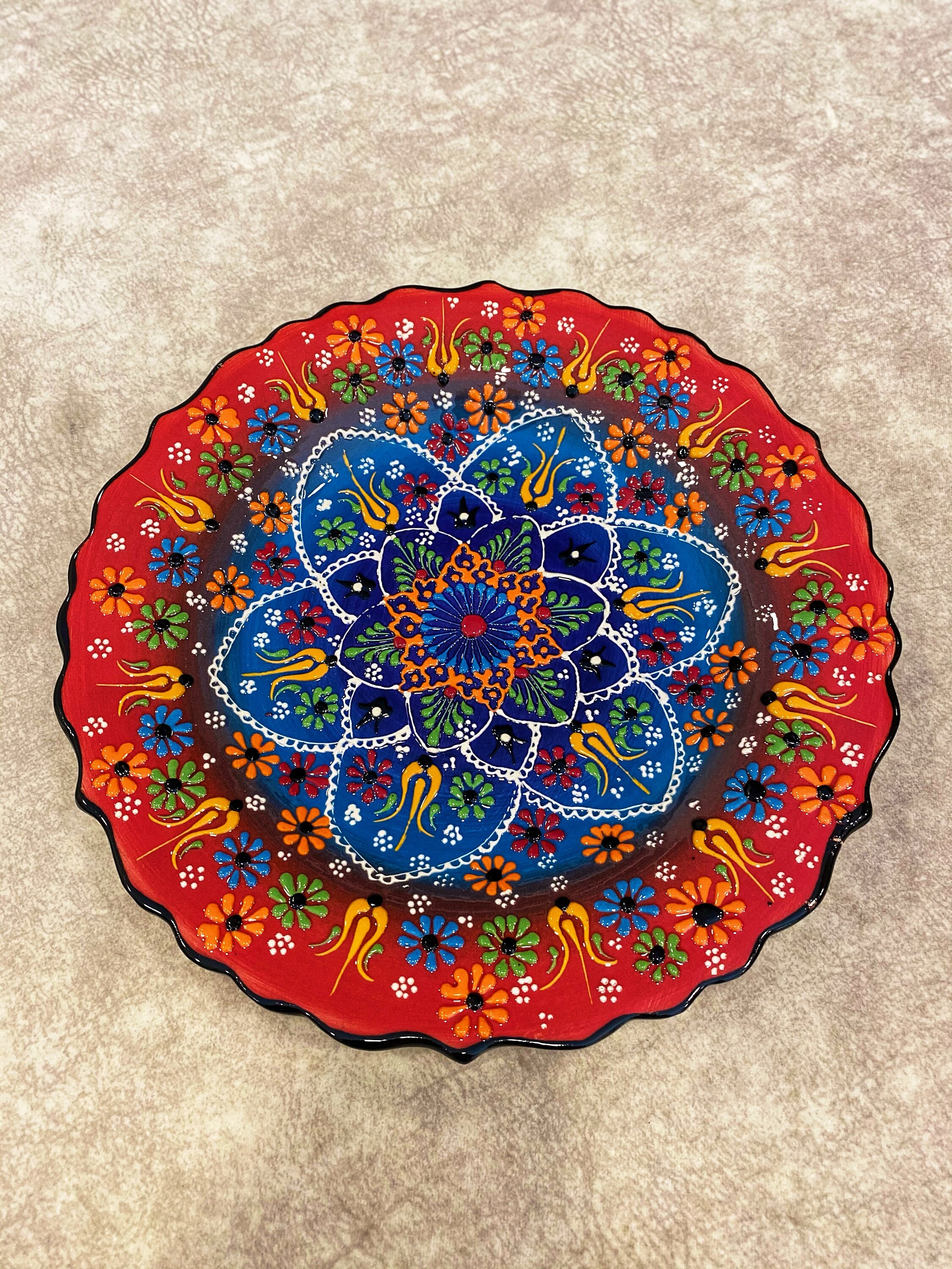 10&rsquo;&rsquo; Decorative Turkish Ceramic Wall Plate Colorful | Etsy