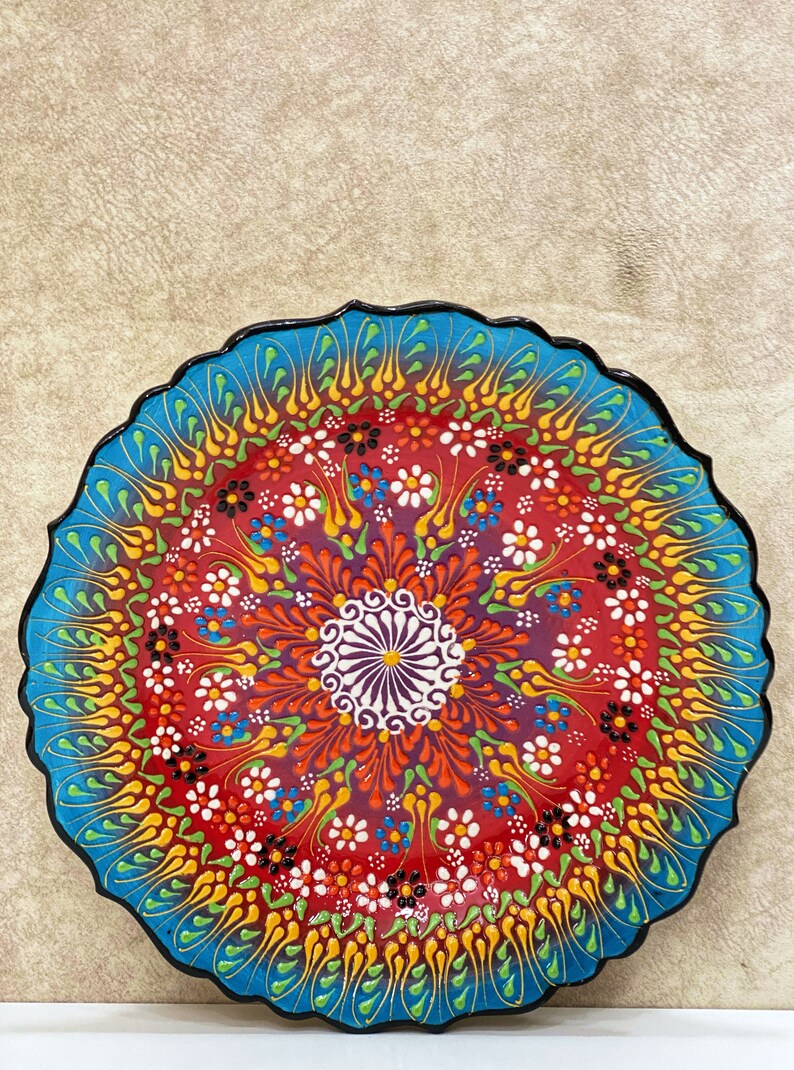 12'' Decorative Wall Hanging Plate Hand Painted Etsy
