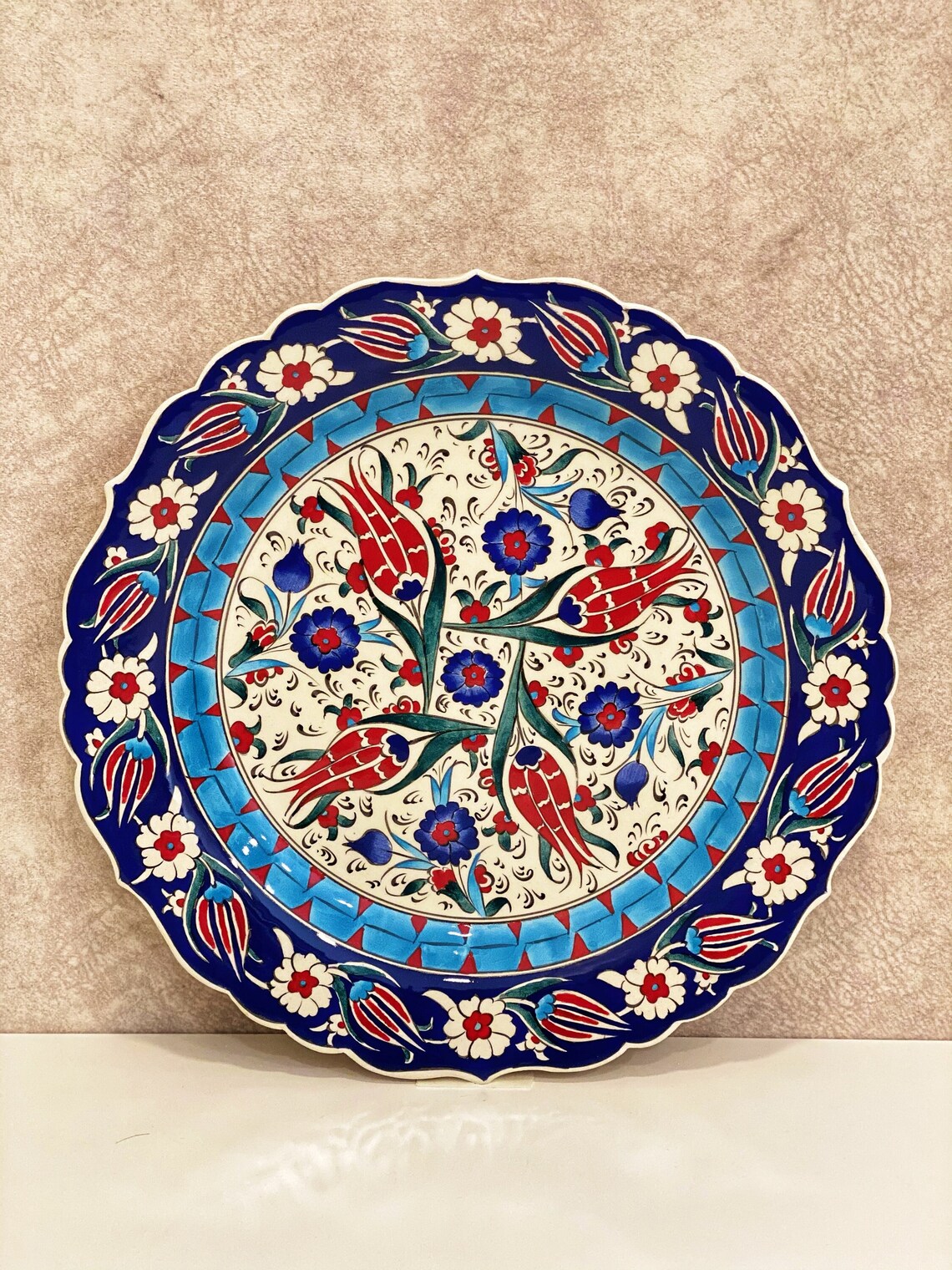 12&rsquo;&rsquo; Turkish Ceramic Wall Plate Decorative Ceramic - Etsy