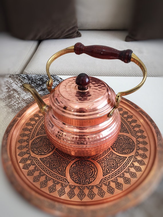 Copper teapot top