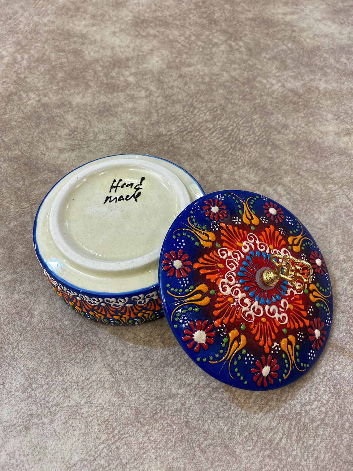 Turkish Sugar Bowl With Lid Turkish Ceramic Bowl Sugar Jar Etsy