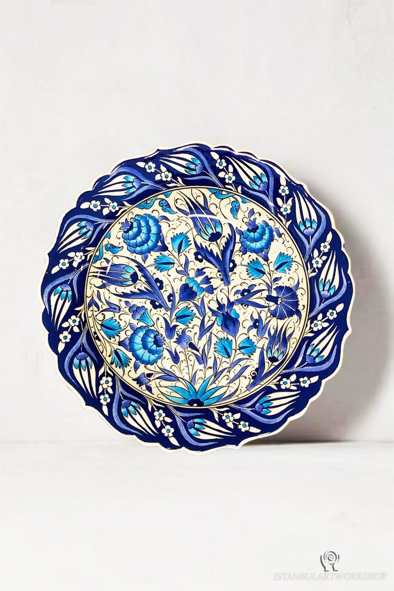 12'' Turkish Wall Plate Colourful Wall Decor Etsy