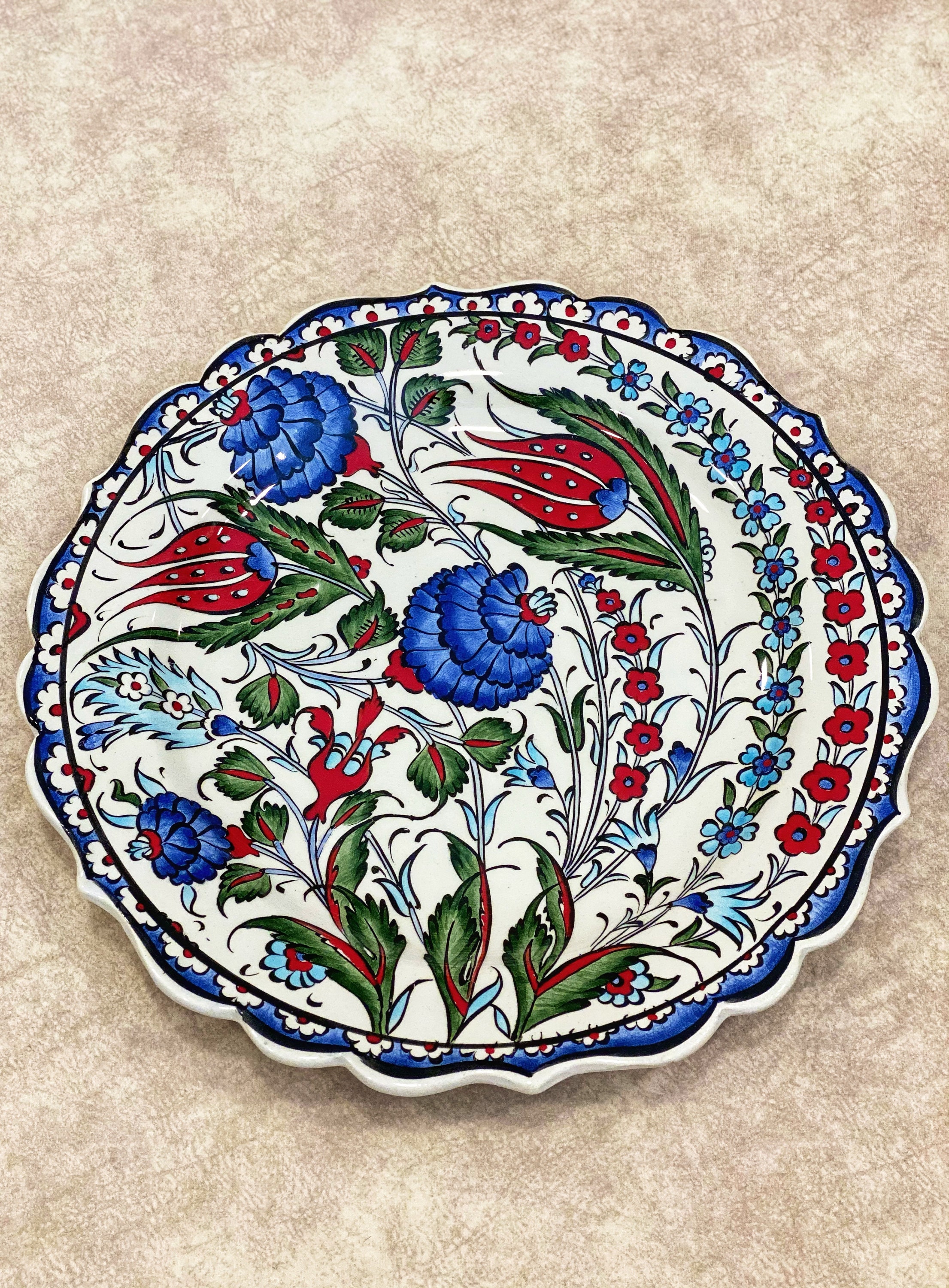 12'' Turkish Wall Plate Colourful Wall Decor Etsy