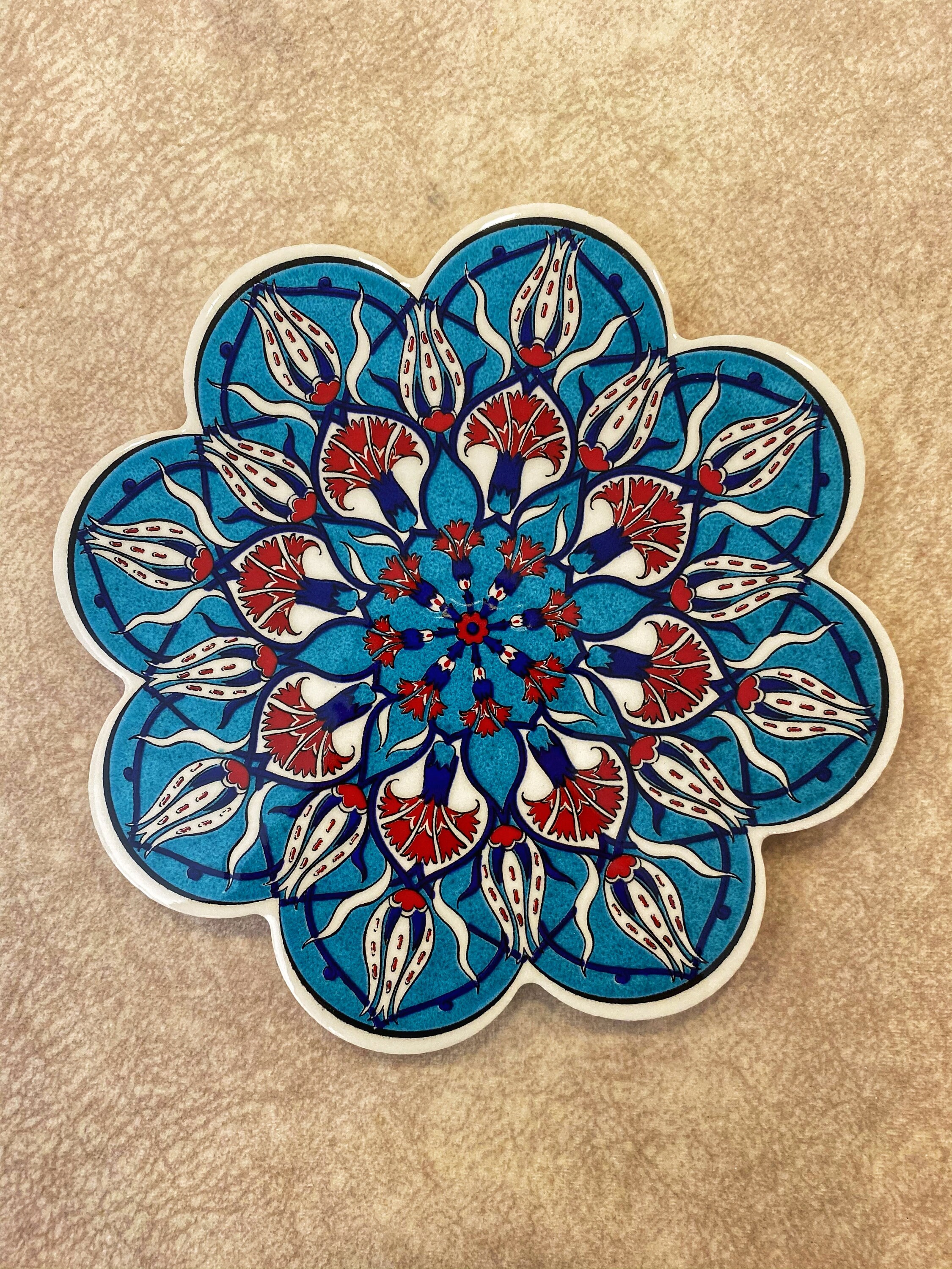 Decorative Ceramic Trivet 7 Tile Trivet Ceramic Etsy