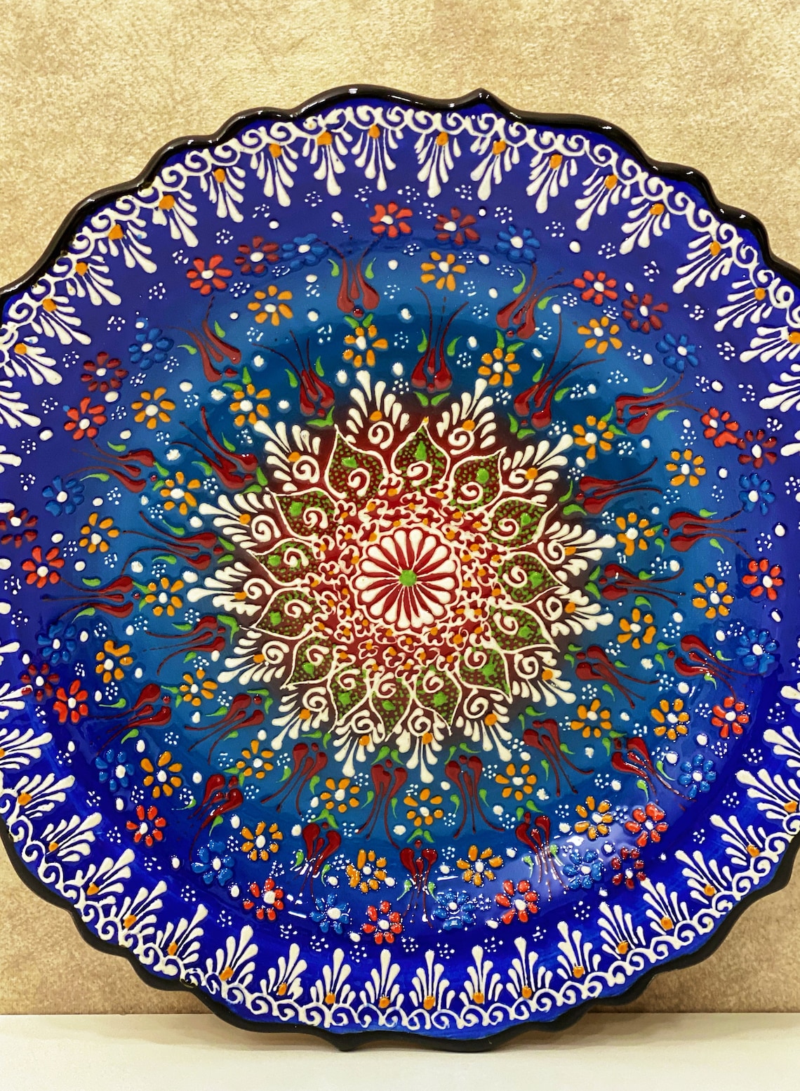 Handmade Ceramic Wall Plate 12''pottery Hanging Etsy