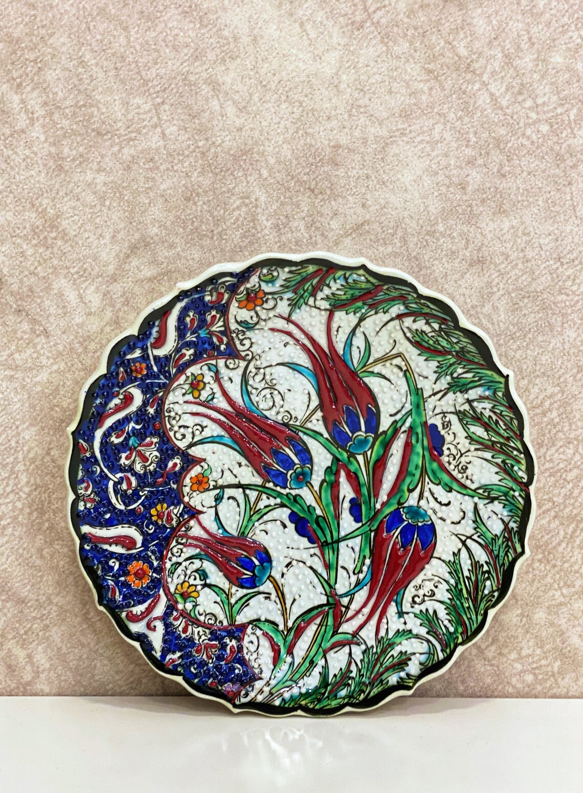 7'' Turkish Wall Plate Colourful Wall Decor Etsy