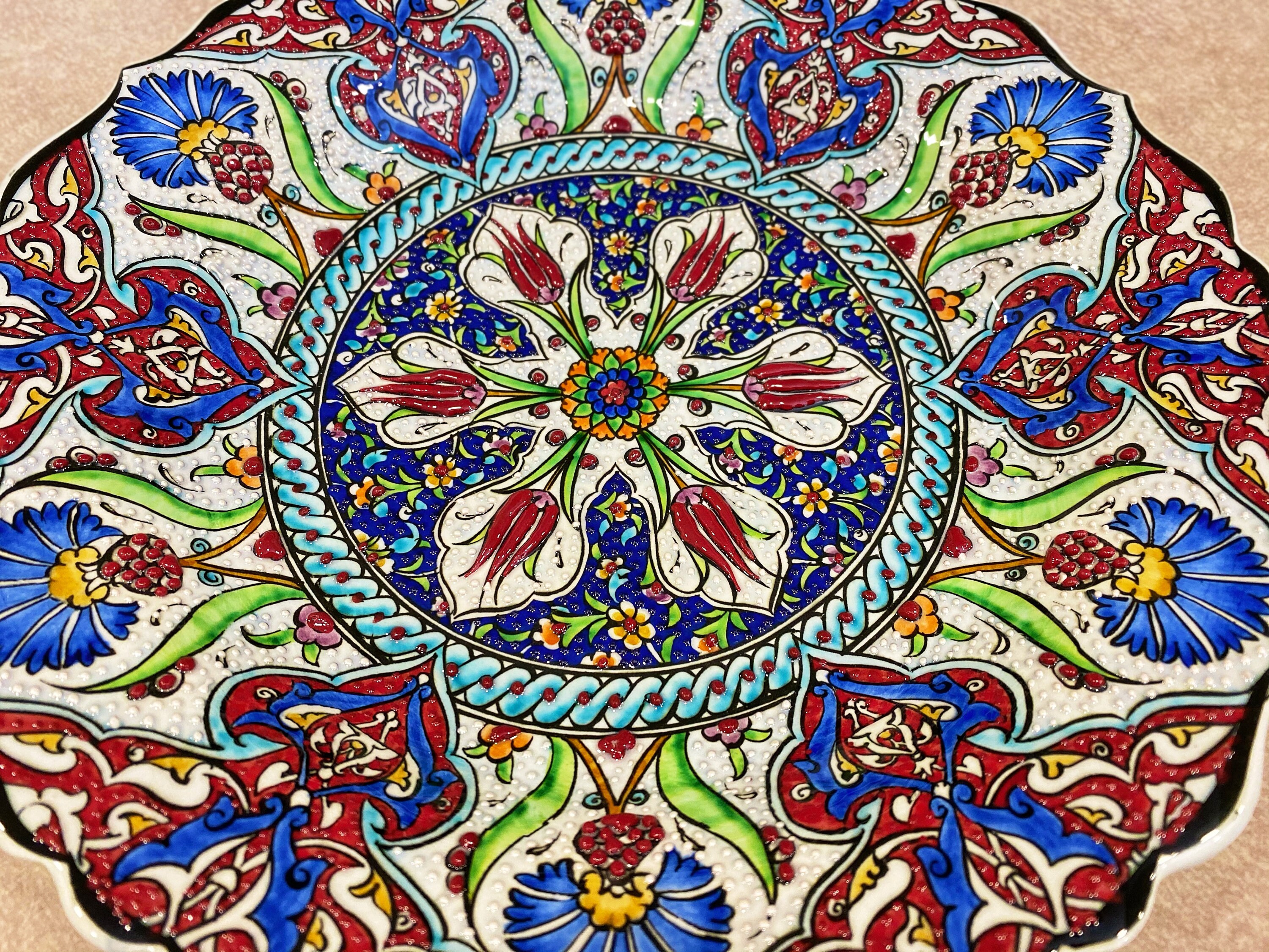 Decorative Ceramic Wall Plate 12&rsquo;&rsquo; Colorful Wall | Etsy