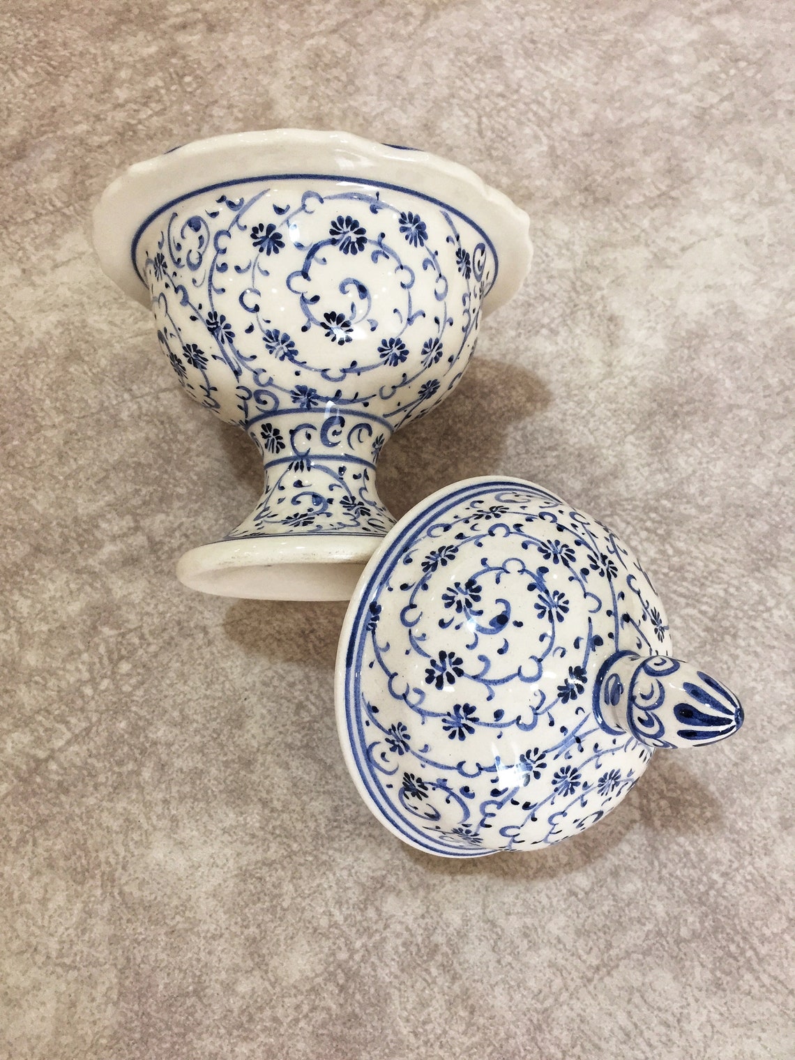 15 Cm Turkish Sugar Bowl With Lid Turkish Ceramic Bowl Sugar Etsy