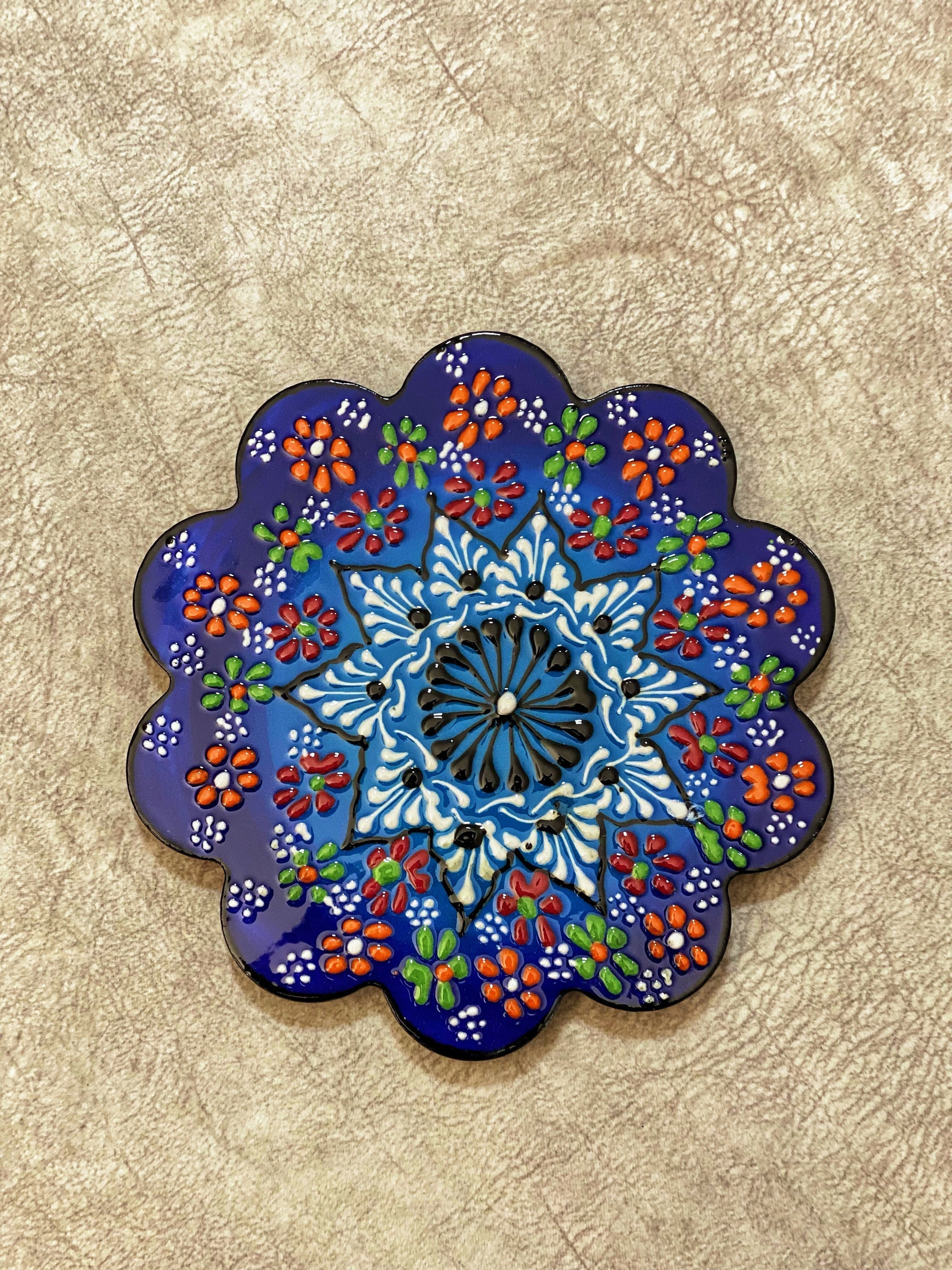 Decorative Ceramic Table Trivet 7 Tile Trivet Ceramic Etsy