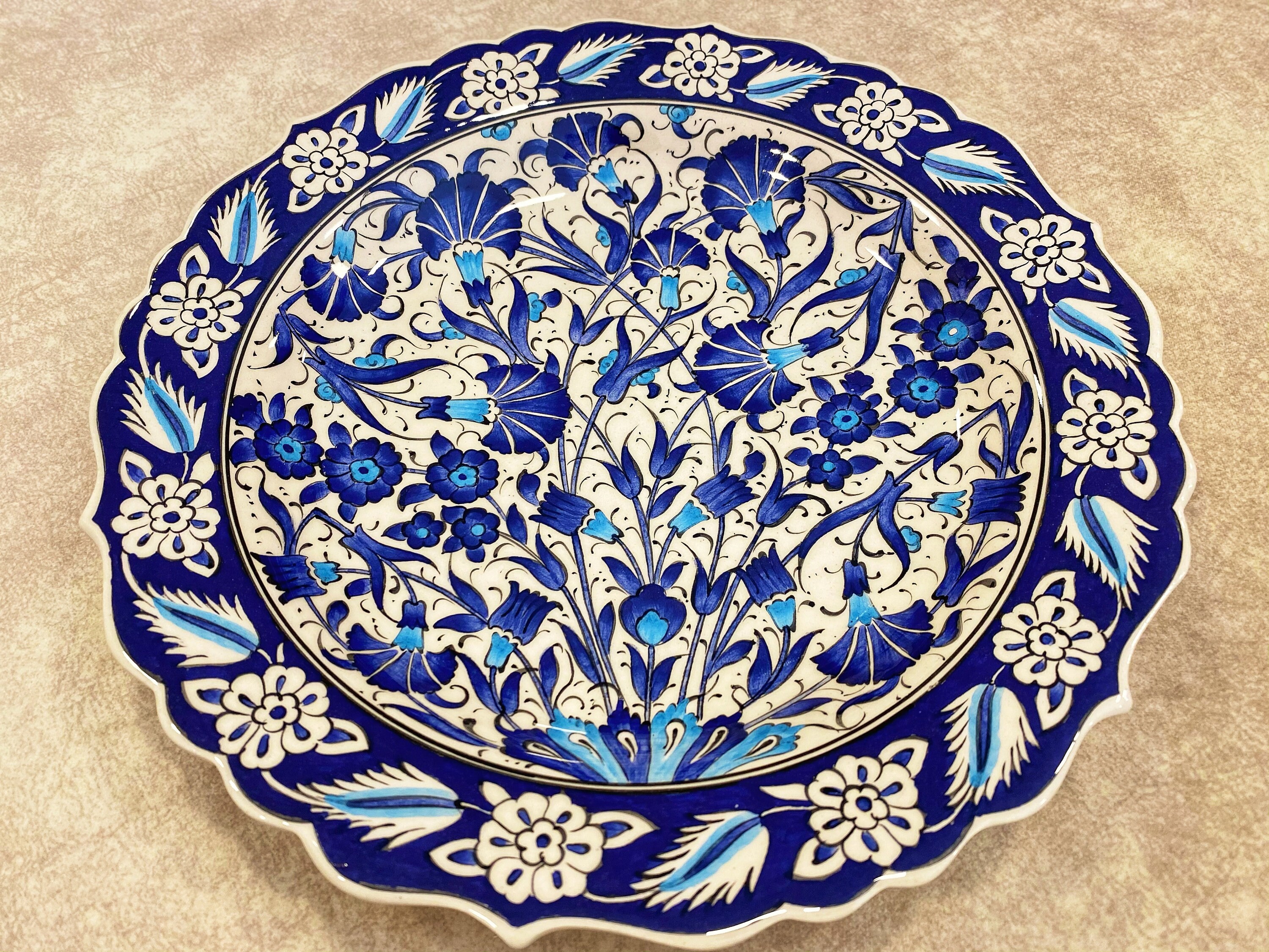 12&rsquo;&rsquo; Turkish Ceramic Wall Plate Decorative Ceramic | Etsy