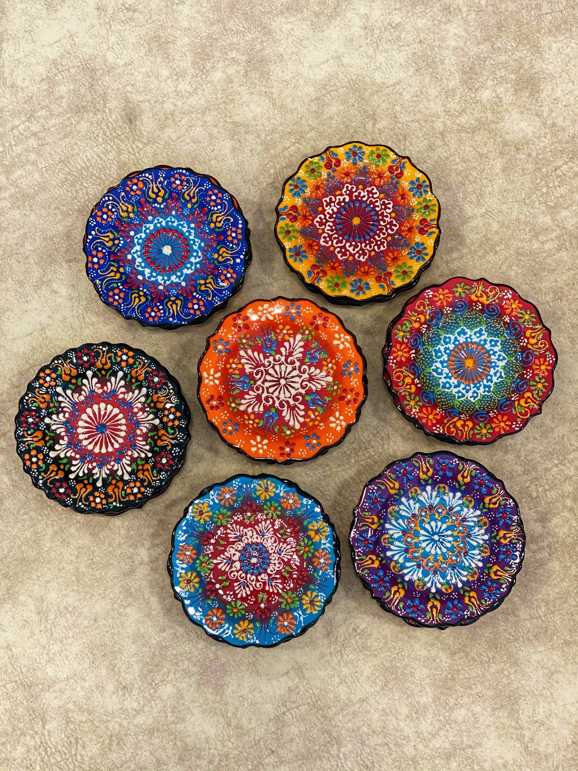 Small Decorative Turkish Wall Plate For Hanging Colorful Wall Etsy