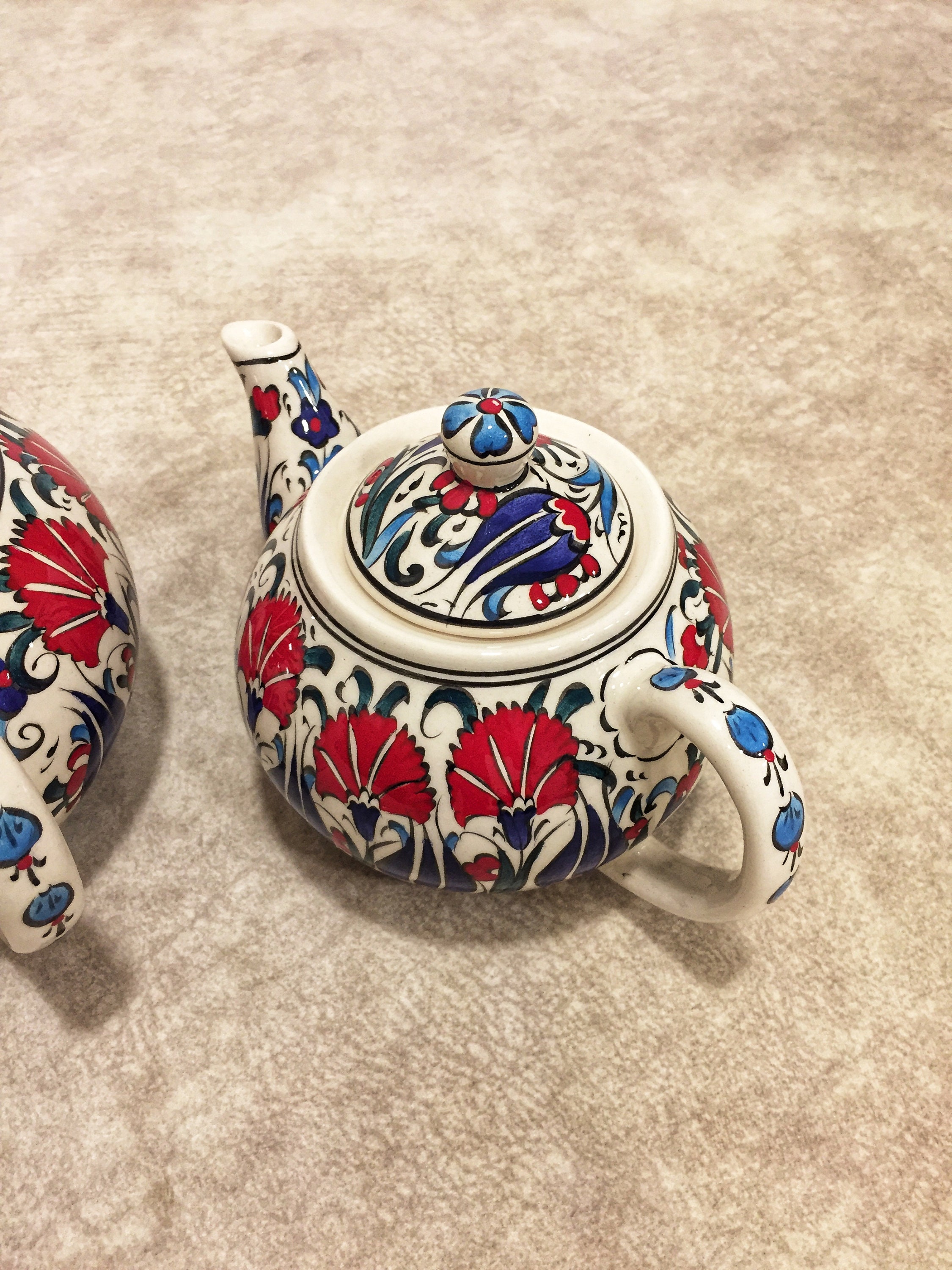 Turkish Ceramic Tea Pot Set Ceramic Tea Pot Turkish Ceramic Etsy