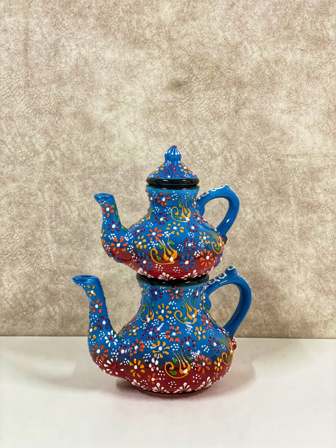 Large Hand Painted Teapot: Red Floral – ibbi direct