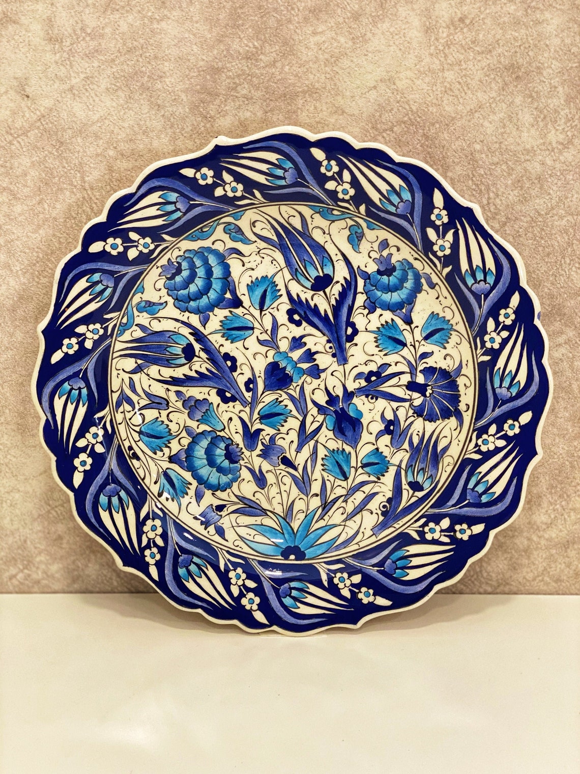 12'' Turkish Wall Plate Colourful Wall Decor Etsy