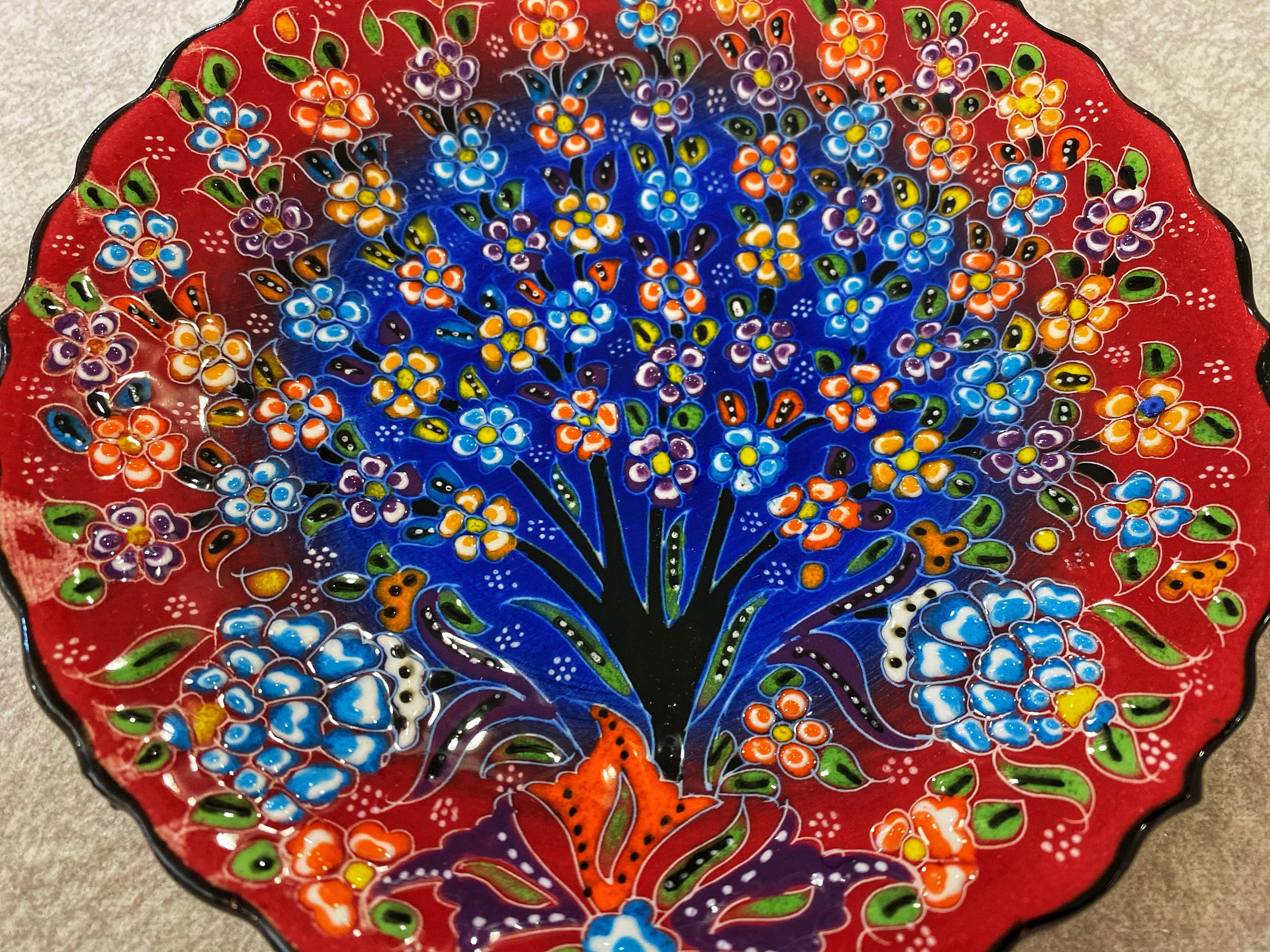 Handmade Ceramic Wall Plate 7''Pottery Hanging Plate Etsy