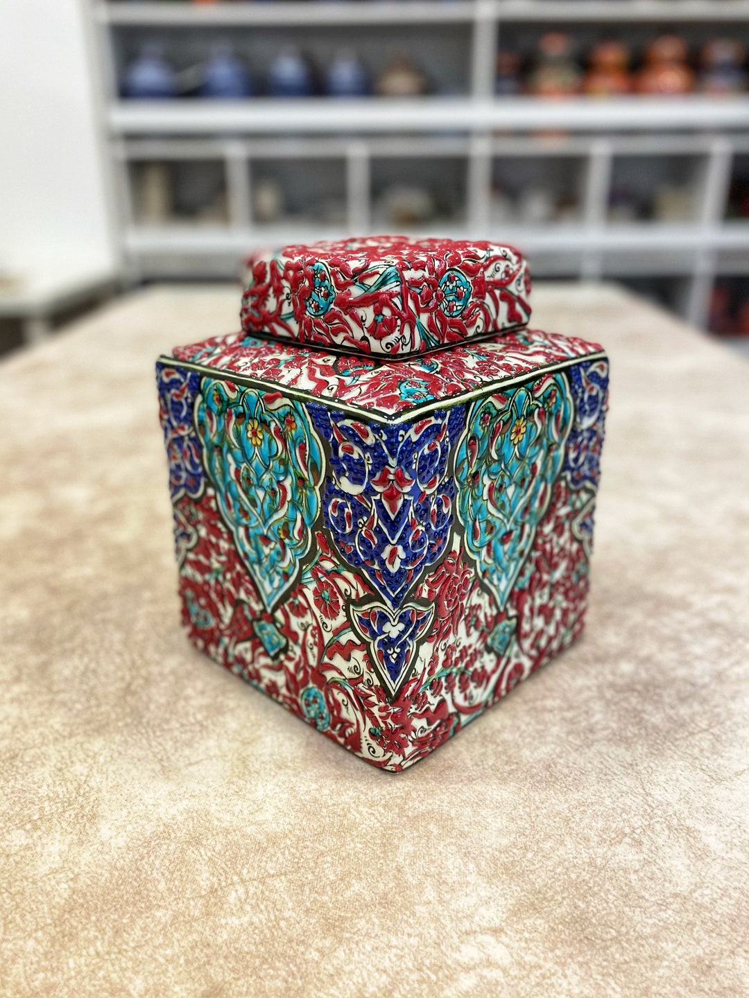 Decorative Ceramic Keepsake Box With Lid Handmade Ceramic Etsy