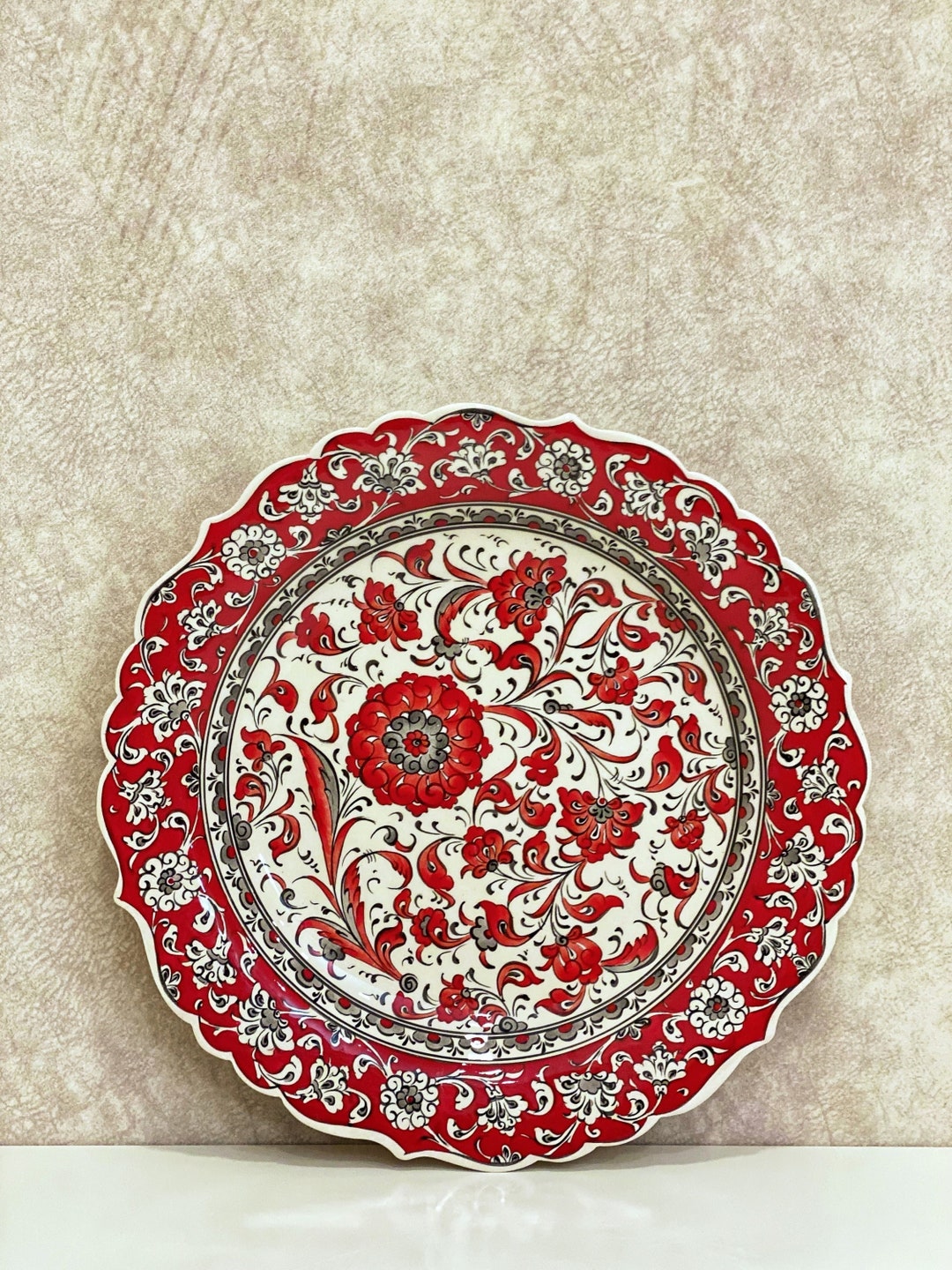 12'' Turkish Wall Plate Colourful Wall Decor Etsy