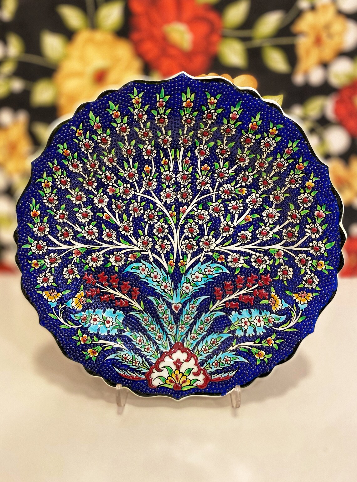 12'' Hand Painted PlateDecorative Plate Art Etsy