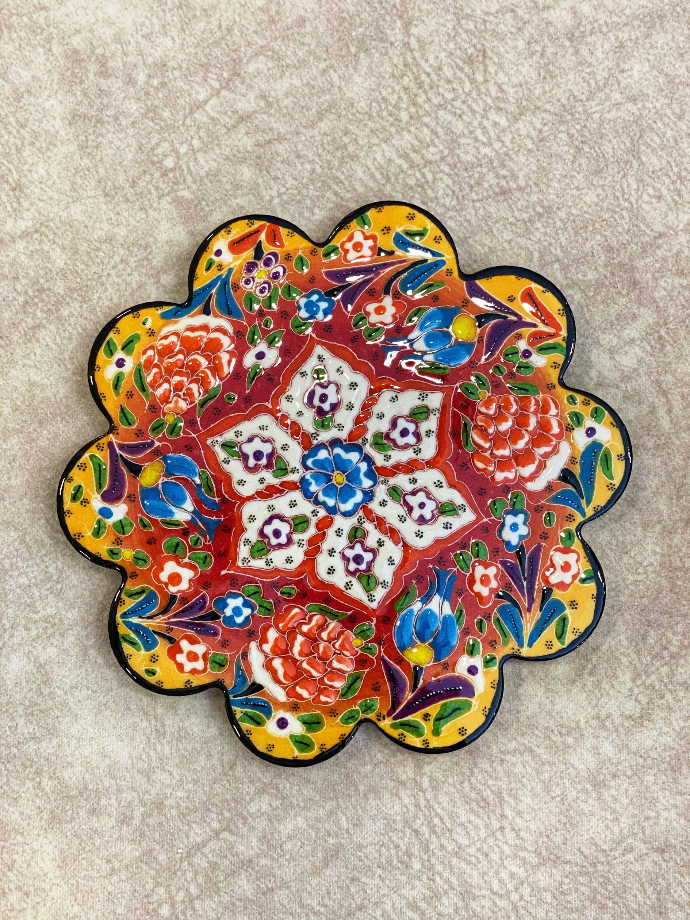 7'' Decorative Ceramic Trivet For Hot Dishes Ceramic Etsy