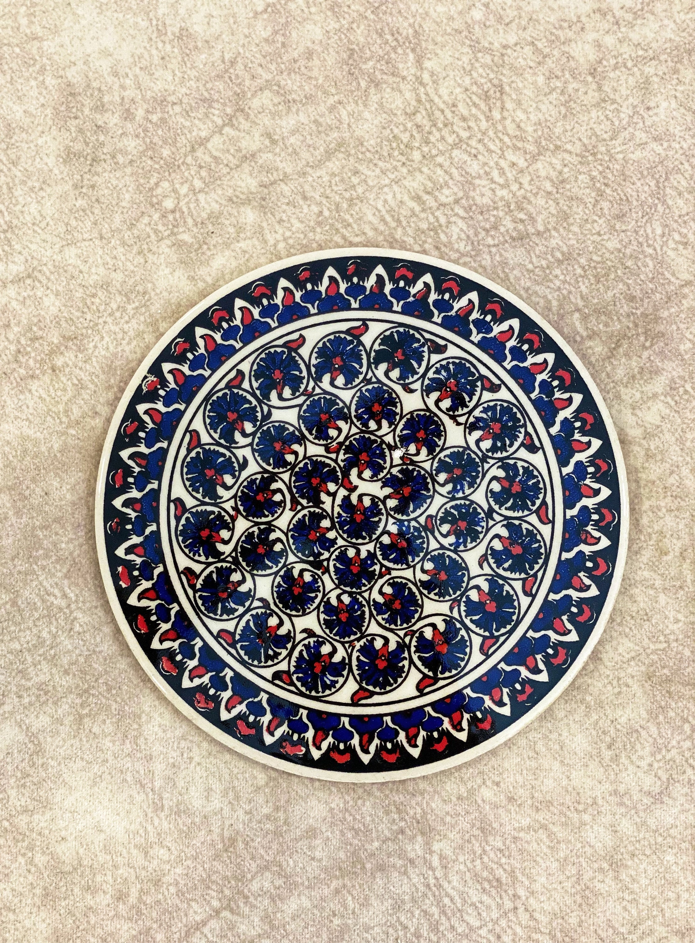 Decorative Turkish Ceramic Trivet 7 Tile Trivet Etsy