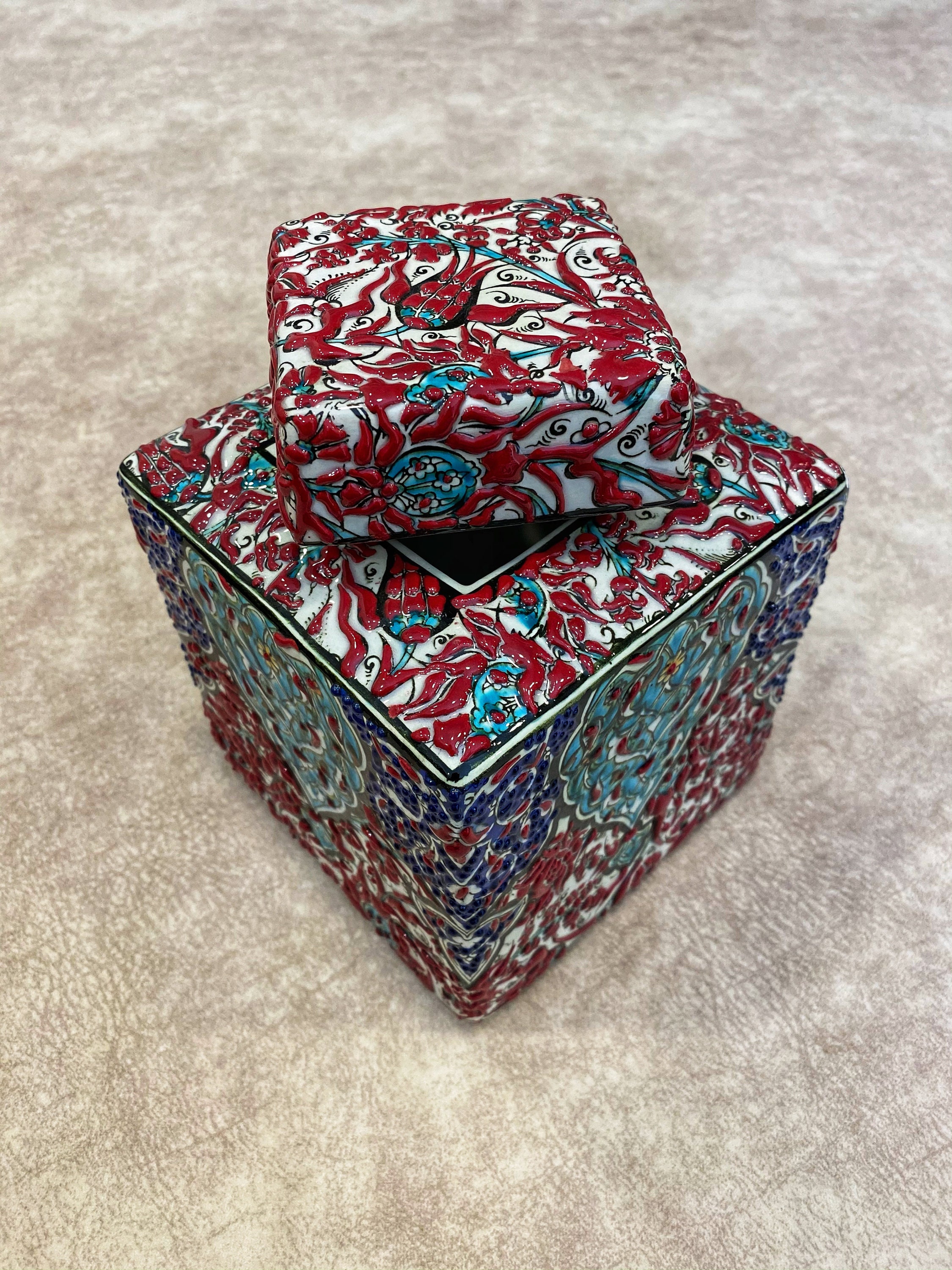 Decorative Ceramic Keepsake Box With Lid Handmade Ceramic Etsy