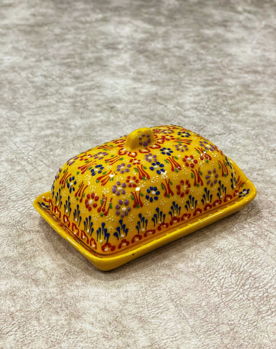 Handmade Ceramic Butter Dish With Lid, Turkish Ceramic Serving Dish Etsy