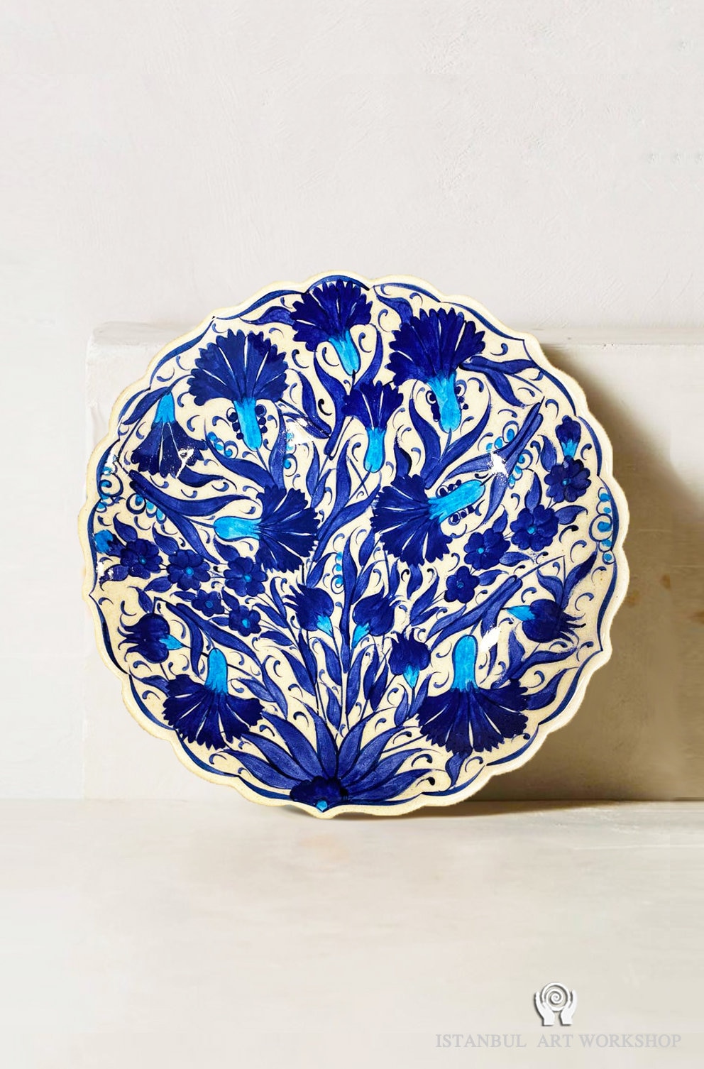 7'' Handmade Decorative Ceramic Plate Iznik Floral Etsy