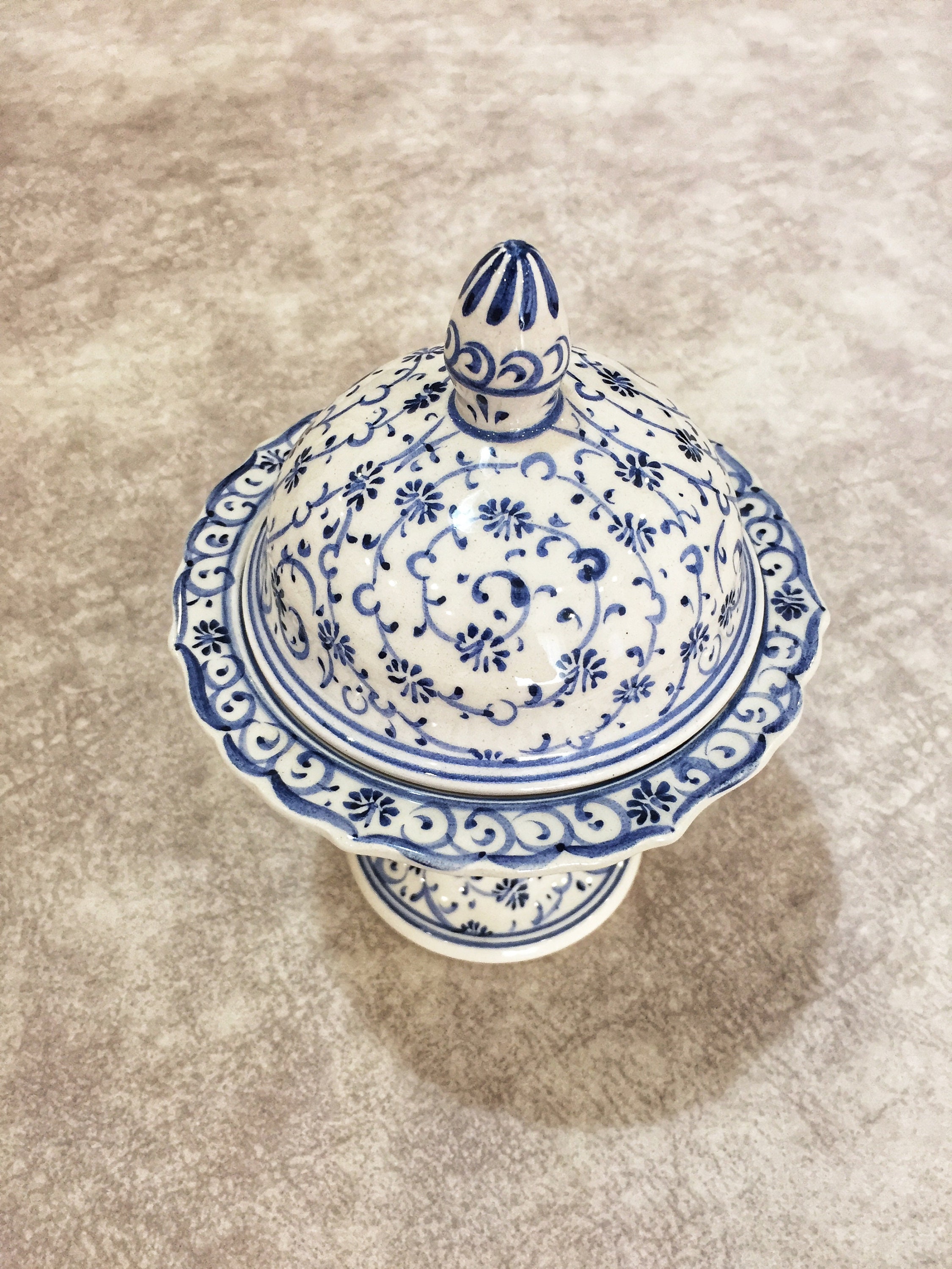 15 Cm Turkish Sugar Bowl With Lid Turkish Ceramic Bowl Sugar Etsy