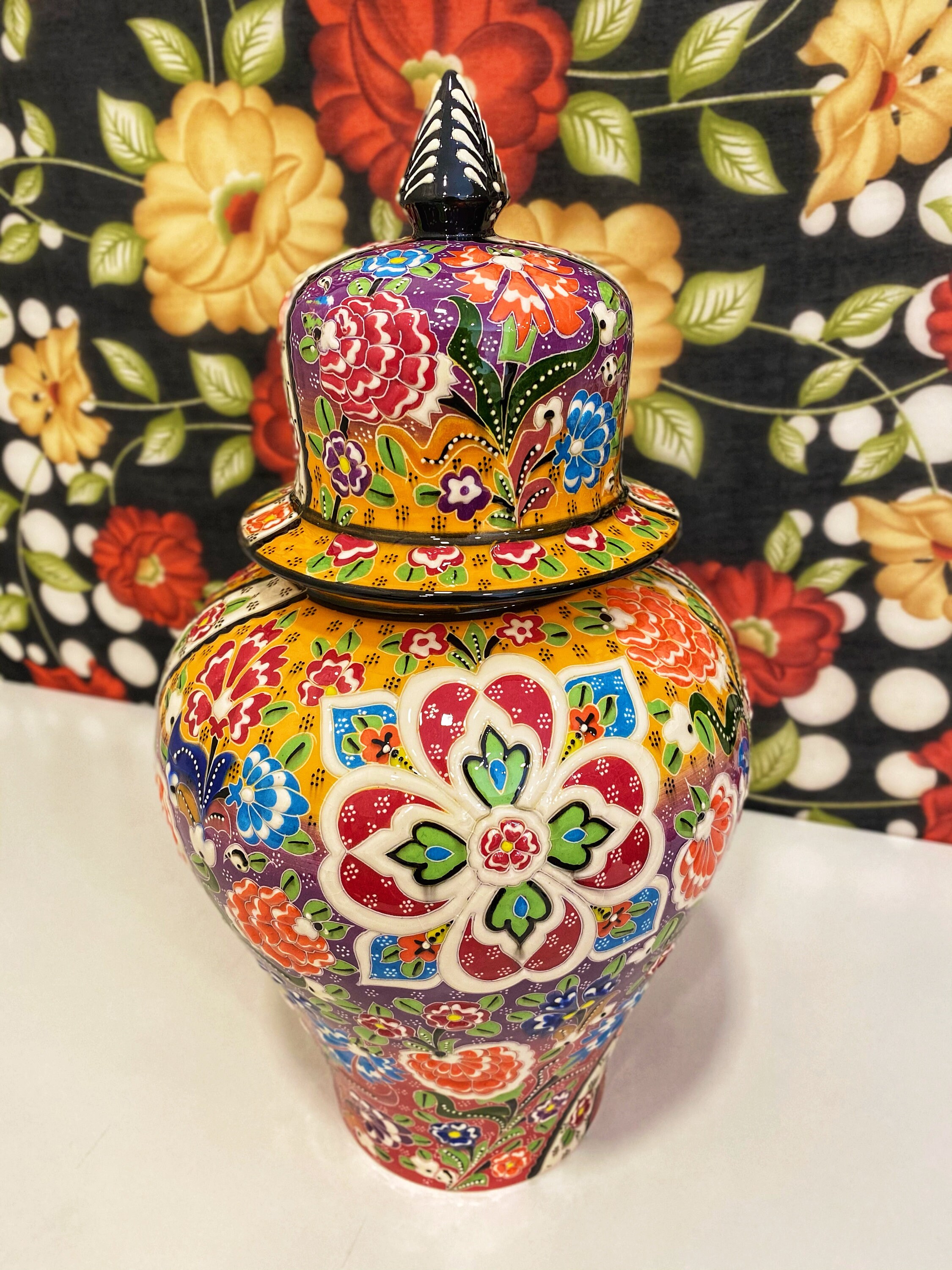 15'' große dekorative Keramik Vase türkische Keramik | Etsy