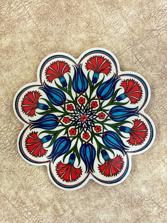 Quality Turkish Ceramic Trivets / Pot holders Beautiful designs, heat  resistant
