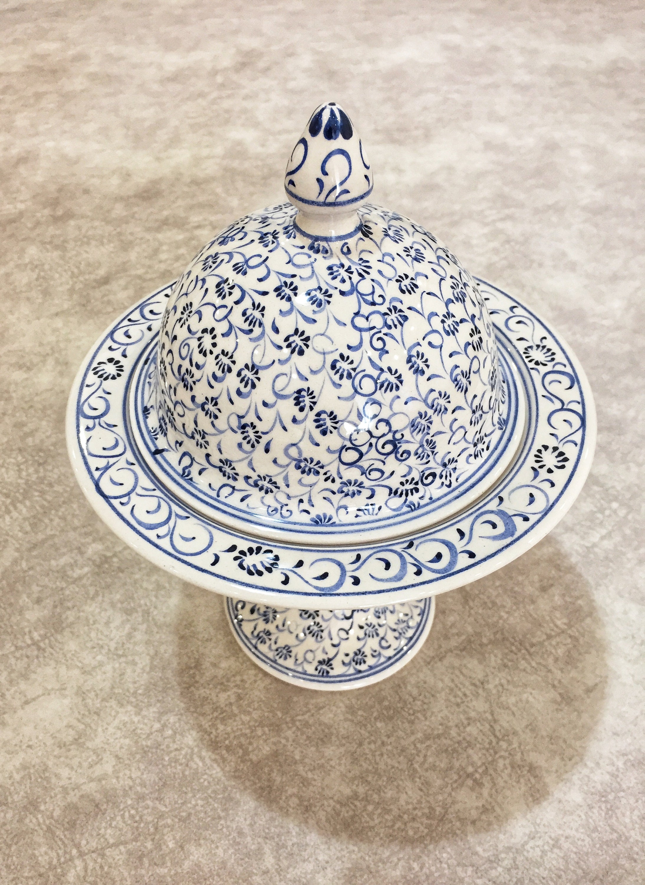 20 Cm Decorative Turkish Ceramic Sugar Bowl With Lid Turkish Etsy