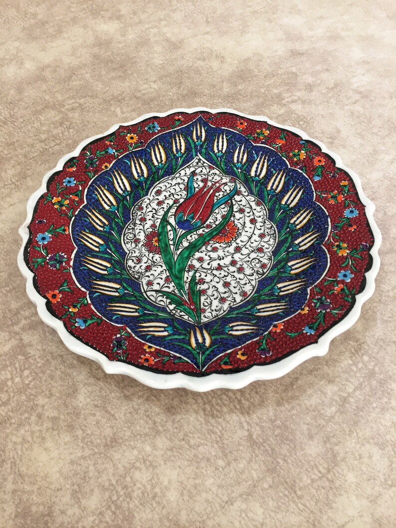 10'' Handmade Turkish Decorative Ceramic Plate For Etsy