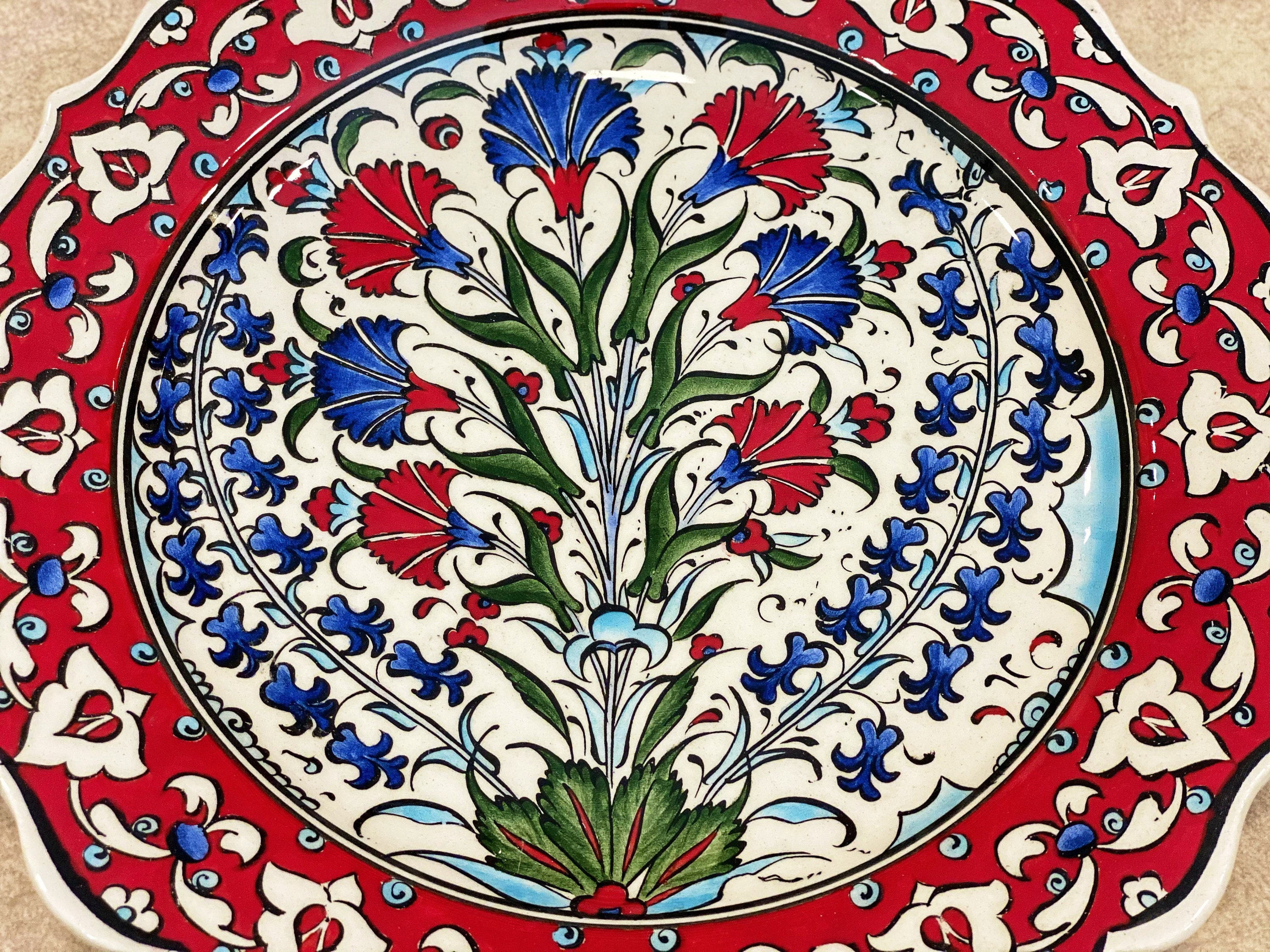 12&rsquo;&rsquo; Turkish Ceramic Wall Plate Decorative Ceramic | Etsy