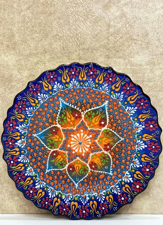 4x Turkish Ceramic Coaster Set, Mixed Set of 4 Ceramic Tile Coaster, Cup  Coasters ,home Decor 