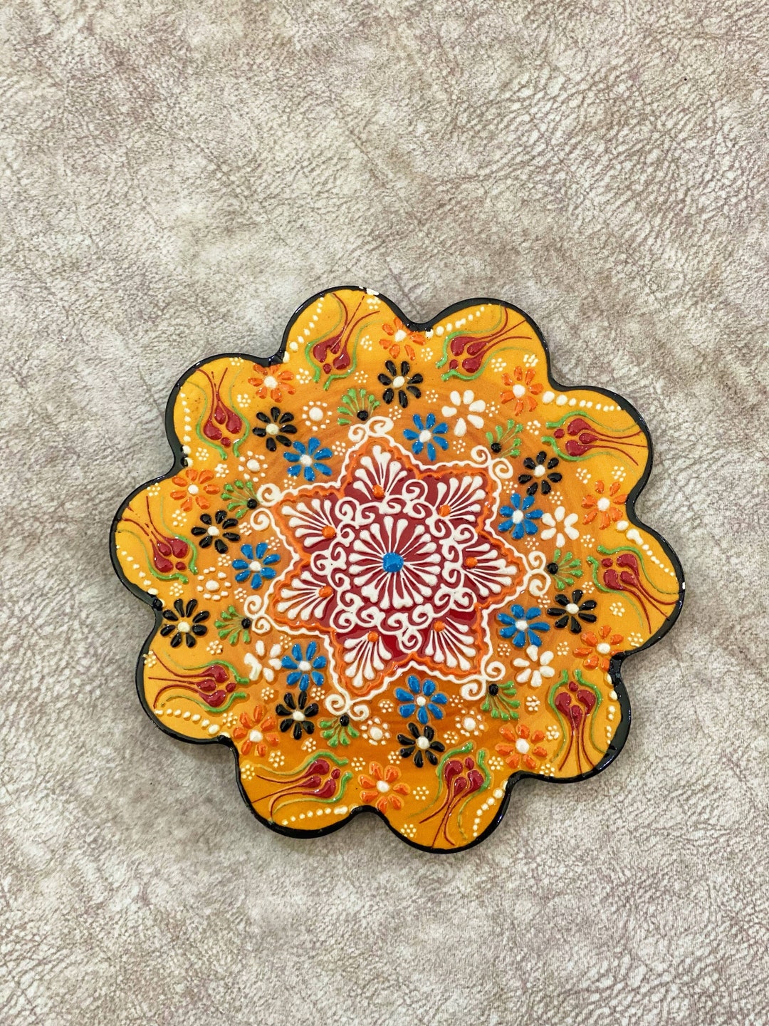 Decorative Tile Kitchen Trivet 7, Tile Trivet, Ceramic Trivet, Turkish