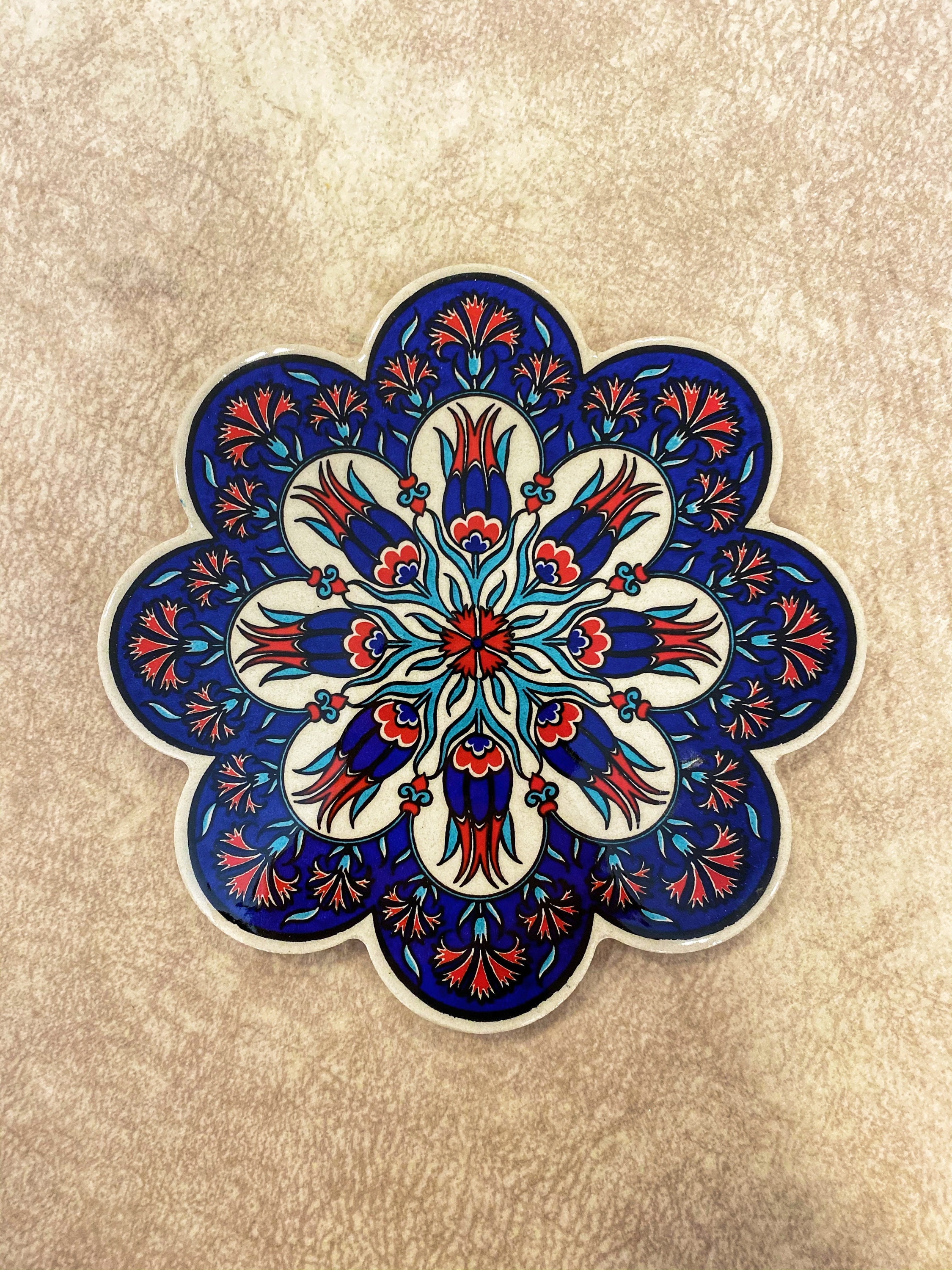 Decorative Ceramic Trivet 7 Tile Trivet Ceramic Etsy