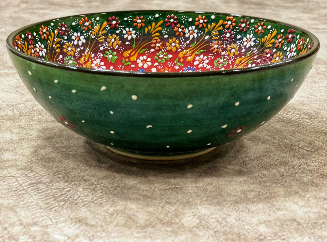 10'' Large Ceramic Salad Bowl Large Ceramic Bowl Etsy