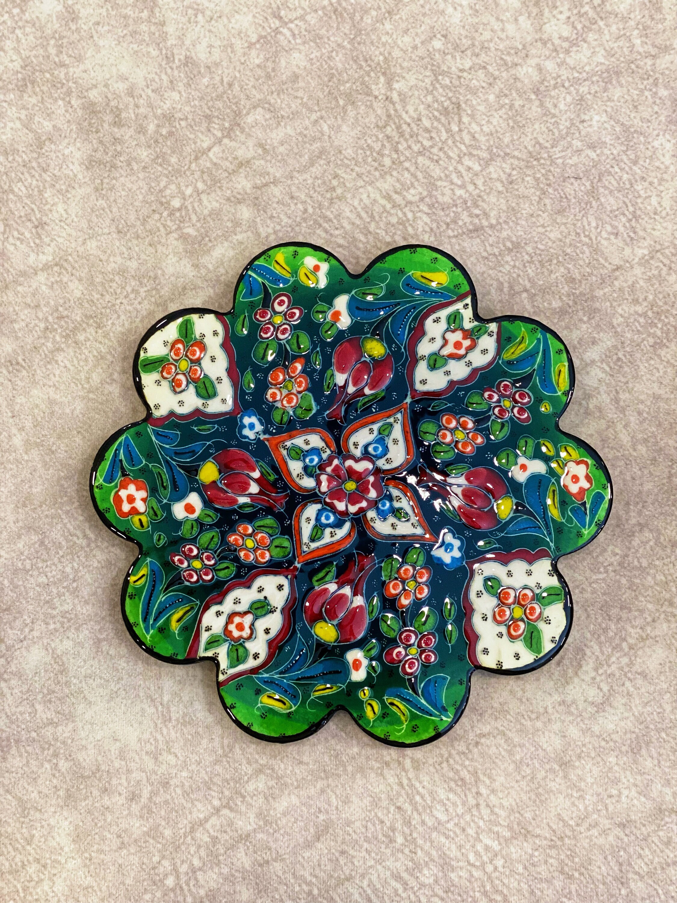 Decorative Ceramic Trivet 7 Tile Trivet Ceramic Etsy 日本