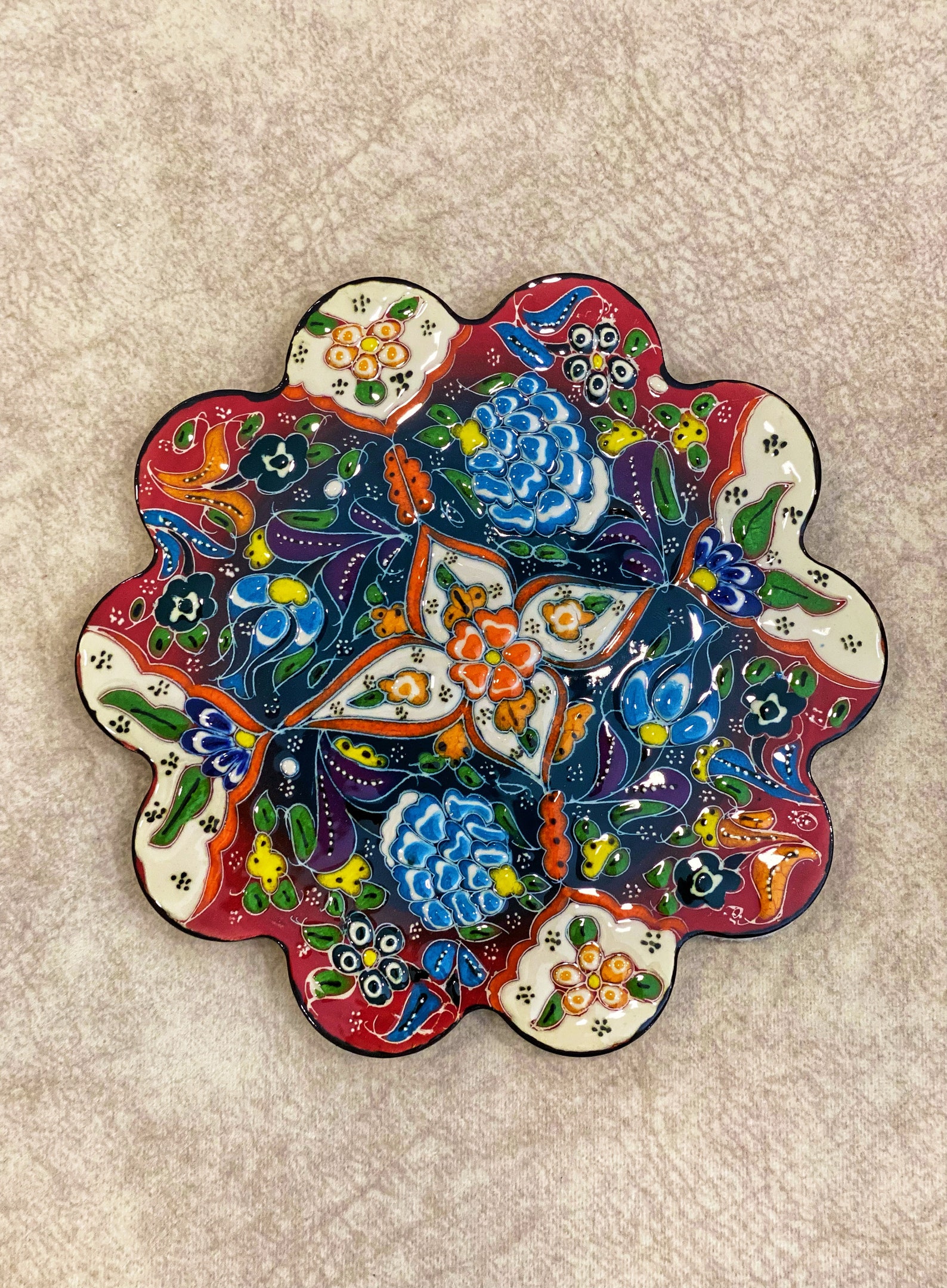 Decorative Ceramic Trivet 7 Tile Trivet Ceramic Etsy