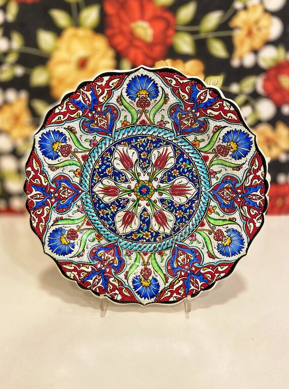 Decorative Ceramic Wall Plate 12&rsquo;&rsquo; Colorful Wall | Etsy